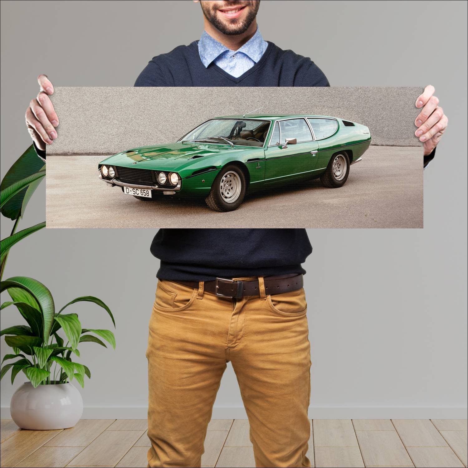 Cuadro grande 30x80cm 1972 lamborghini espada 8100 46 Lamborghini