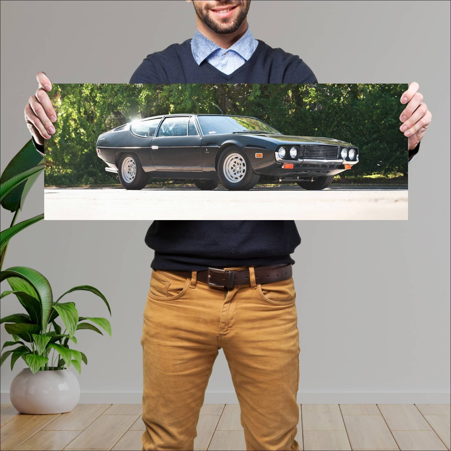 Cuadro grande 30x80cm 1972 lamborghini espada us 4 47 Lamborghini