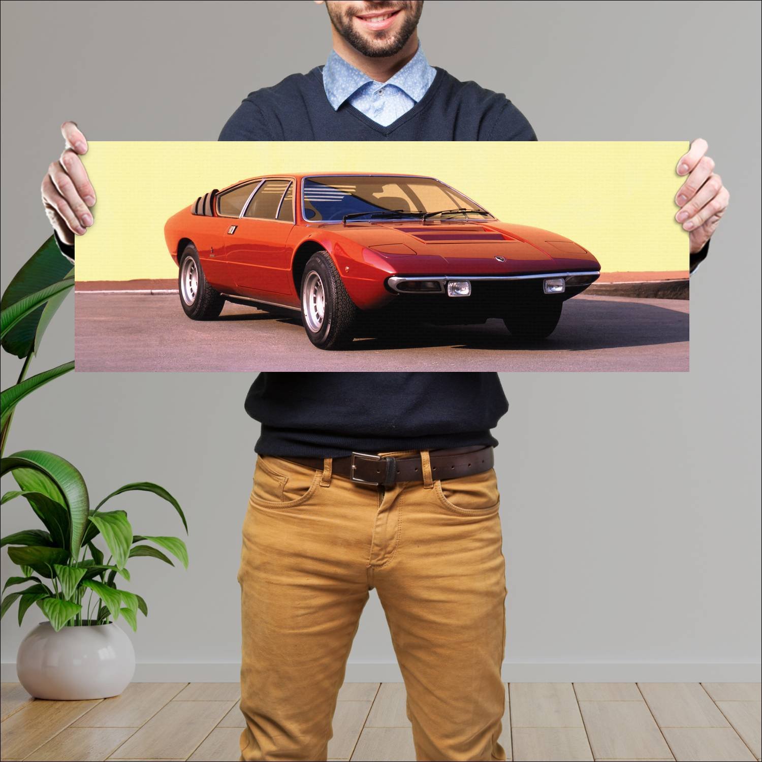 Cuadro grande 30x80cm 1972 lamborghini urraco 4768 54 Lamborghini