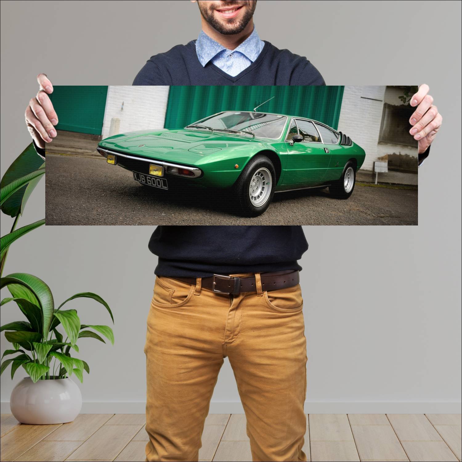 Cuadro grande 30x80cm 1972 lamborghini urraco 6991 55 Lamborghini