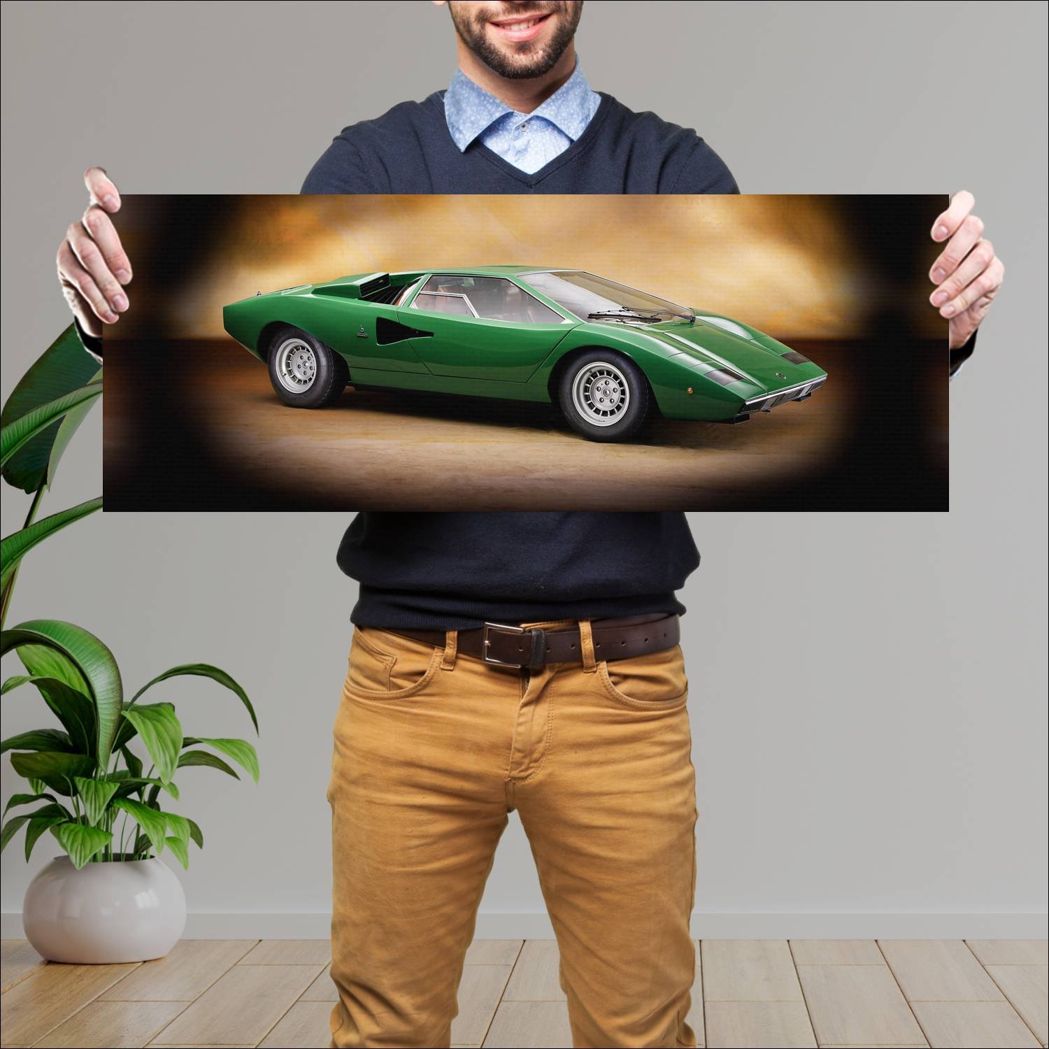 Cuadro grande 30x80cm 1973 lamborghini countach pr 56 Lamborghini