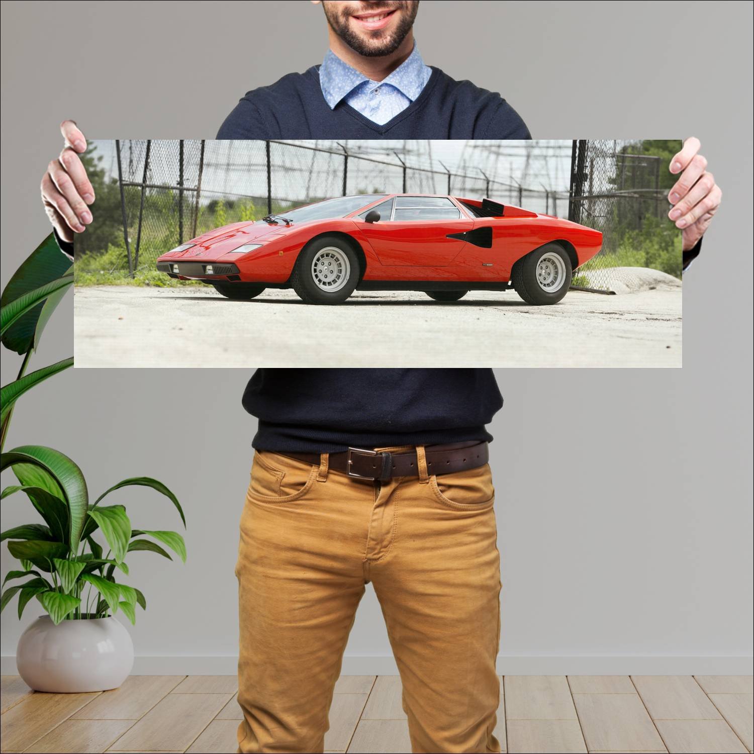 Cuadro grande 30x80cm 1974 lamborghini countach 47 59 Lamborghini