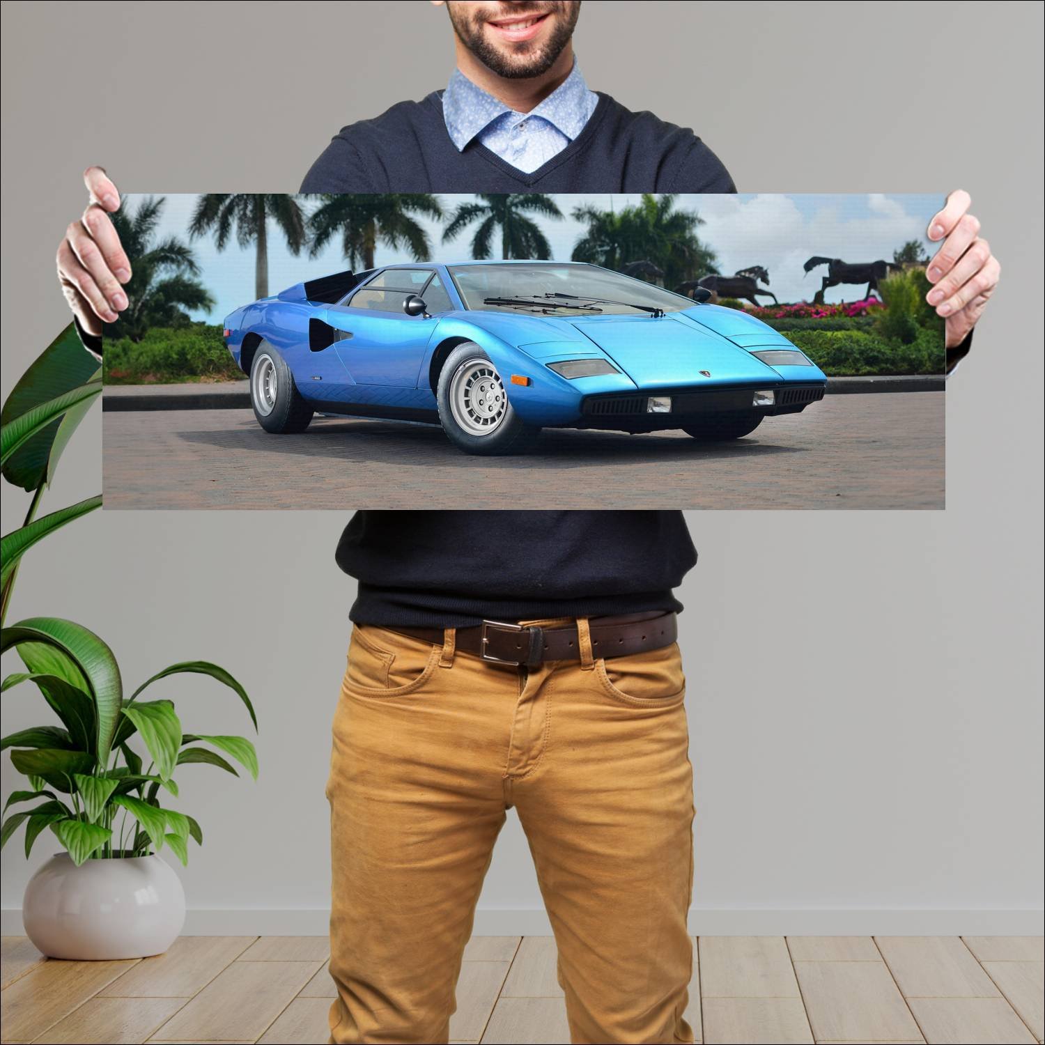 Cuadro grande 30x80cm 1974 lamborghini countach us 62 Lamborghini