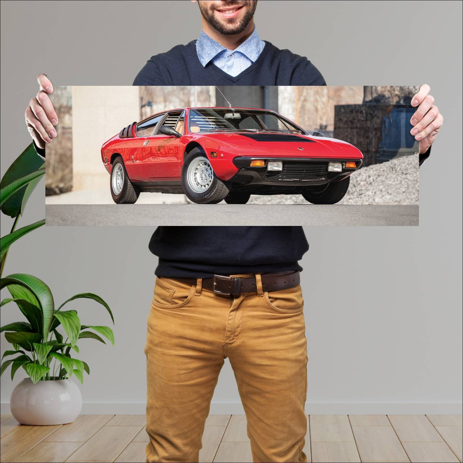 Cuadro grande 30x80cm 1974 lamborghini urraco us 4 63 Lamborghini
