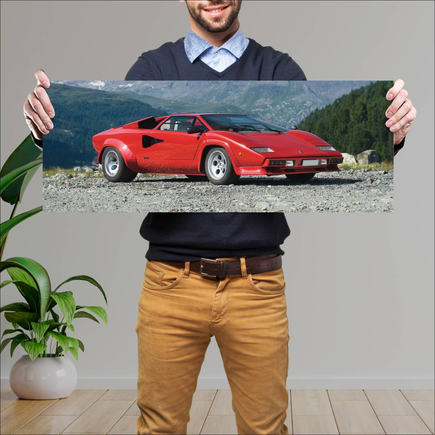 Cuadro grande 30x80cm 1978 lamborghini countach s 67 Lamborghini