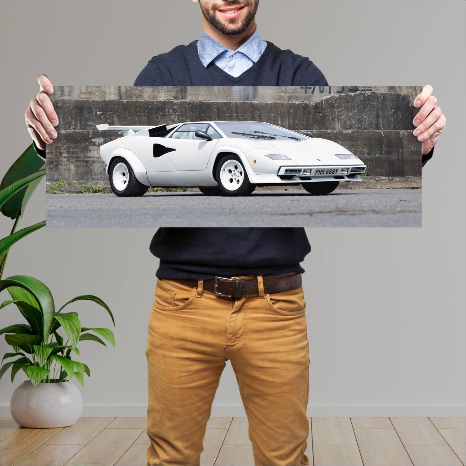 Cuadro grande 30x80cm 1982 lamborghini countach lp 71 Lamborghini