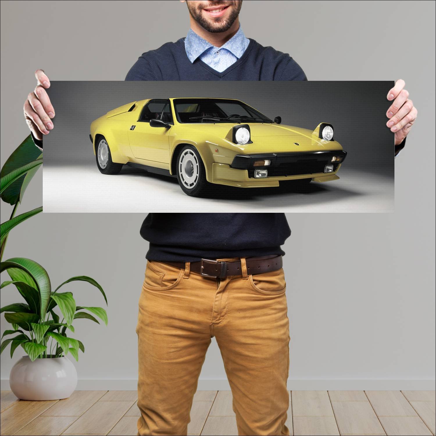 Cuadro grande 30x80cm 1984 lamborghini jalpa auto 76 Lamborghini