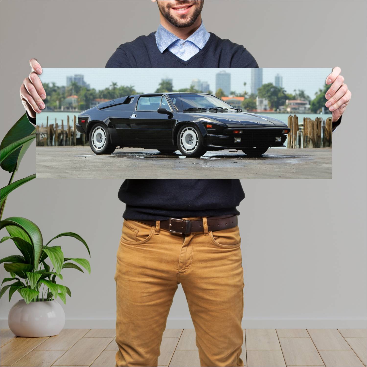 Cuadro grande 30x80cm 1984 lamborghini jalpa us 47 77 Lamborghini