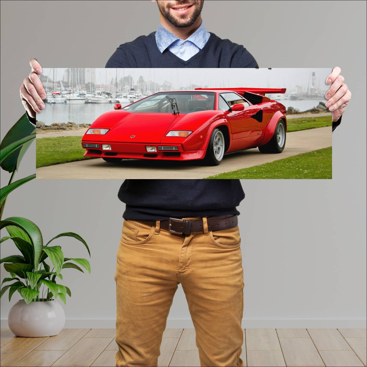 Cuadro grande 30x80cm 1985 lamborghini countach 50 79 Lamborghini