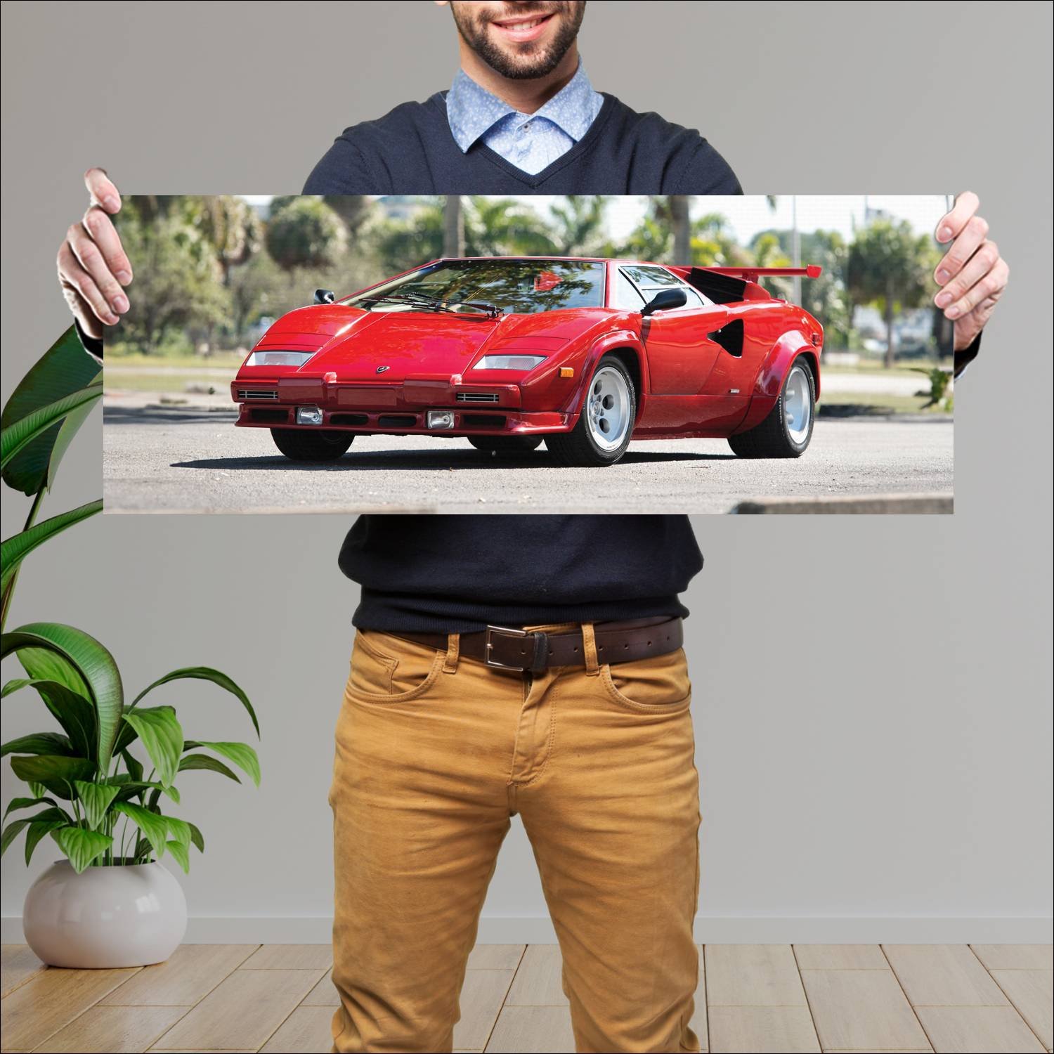 Cuadro grande 30x80cm 1985 lamborghini countach 50 82 Lamborghini