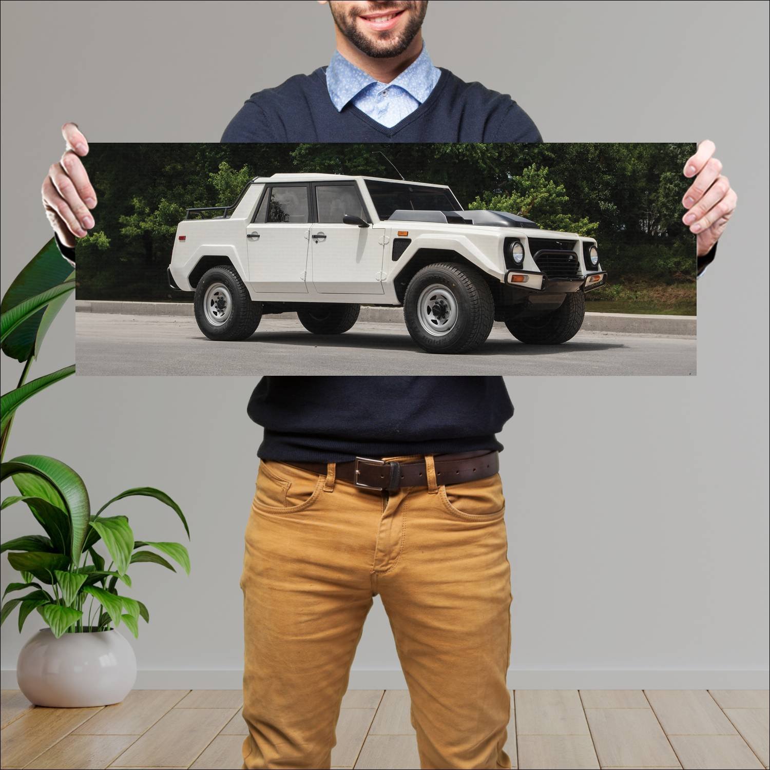 Cuadro grande 30x80cm 1986 lamborghini lm002 us 47 84 Lamborghini