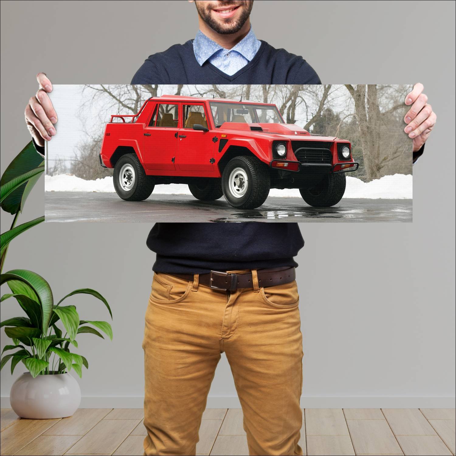 Cuadro grande 30x80cm 1986 lamborghini lm002 us 47 85 Lamborghini