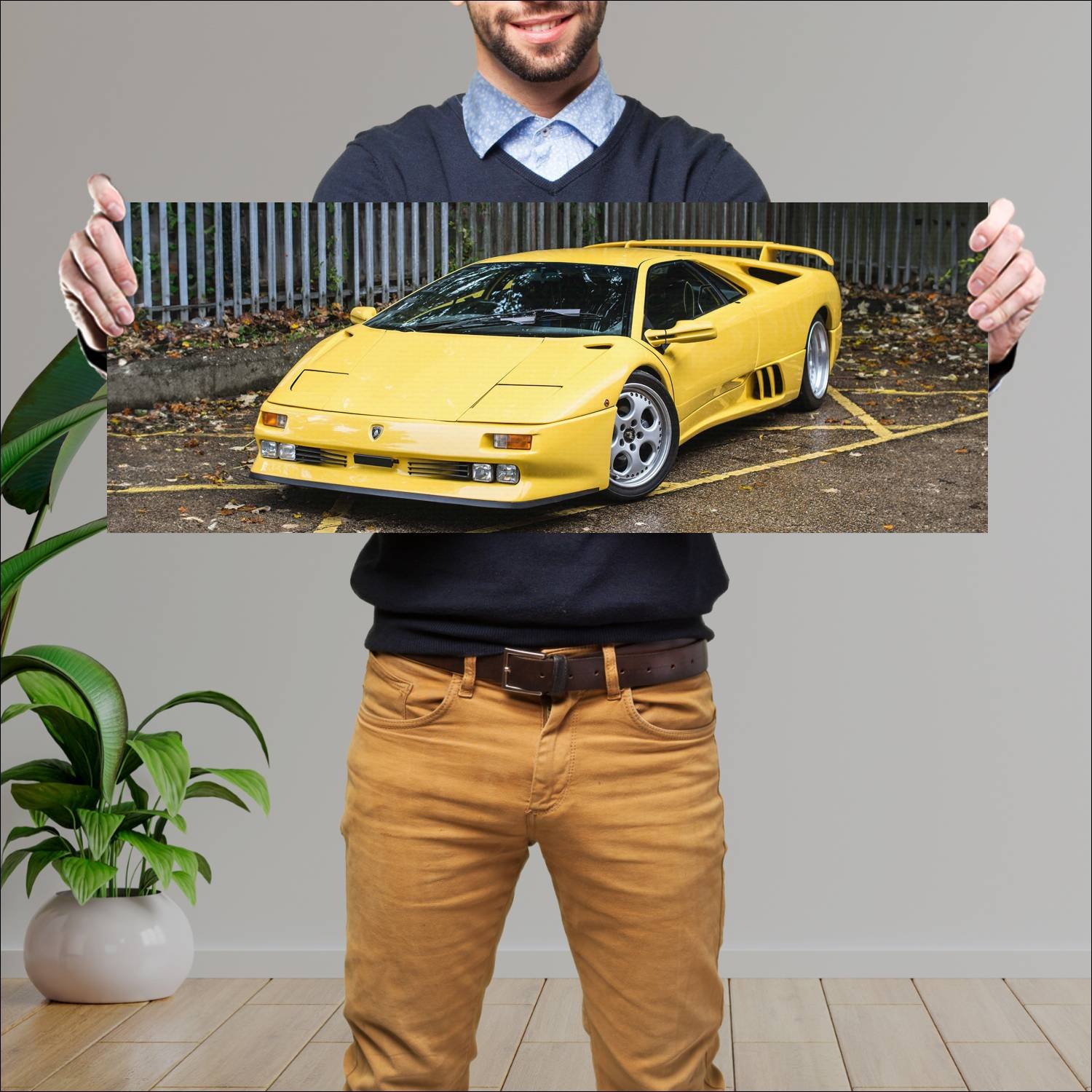 Cuadro grande 30x80cm 1994 lamborghini diablo se30 103 Lamborghini