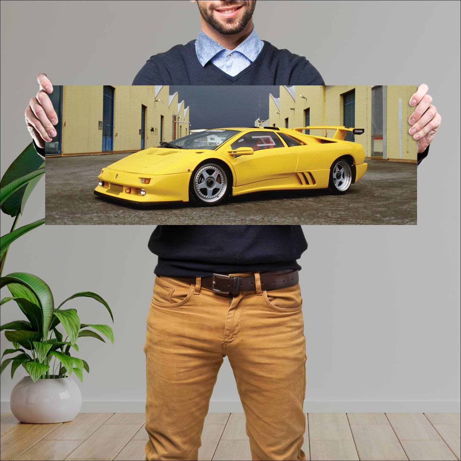 Cuadro grande 30x80cm 1995 lamborghini diablo se30 109 Lamborghini