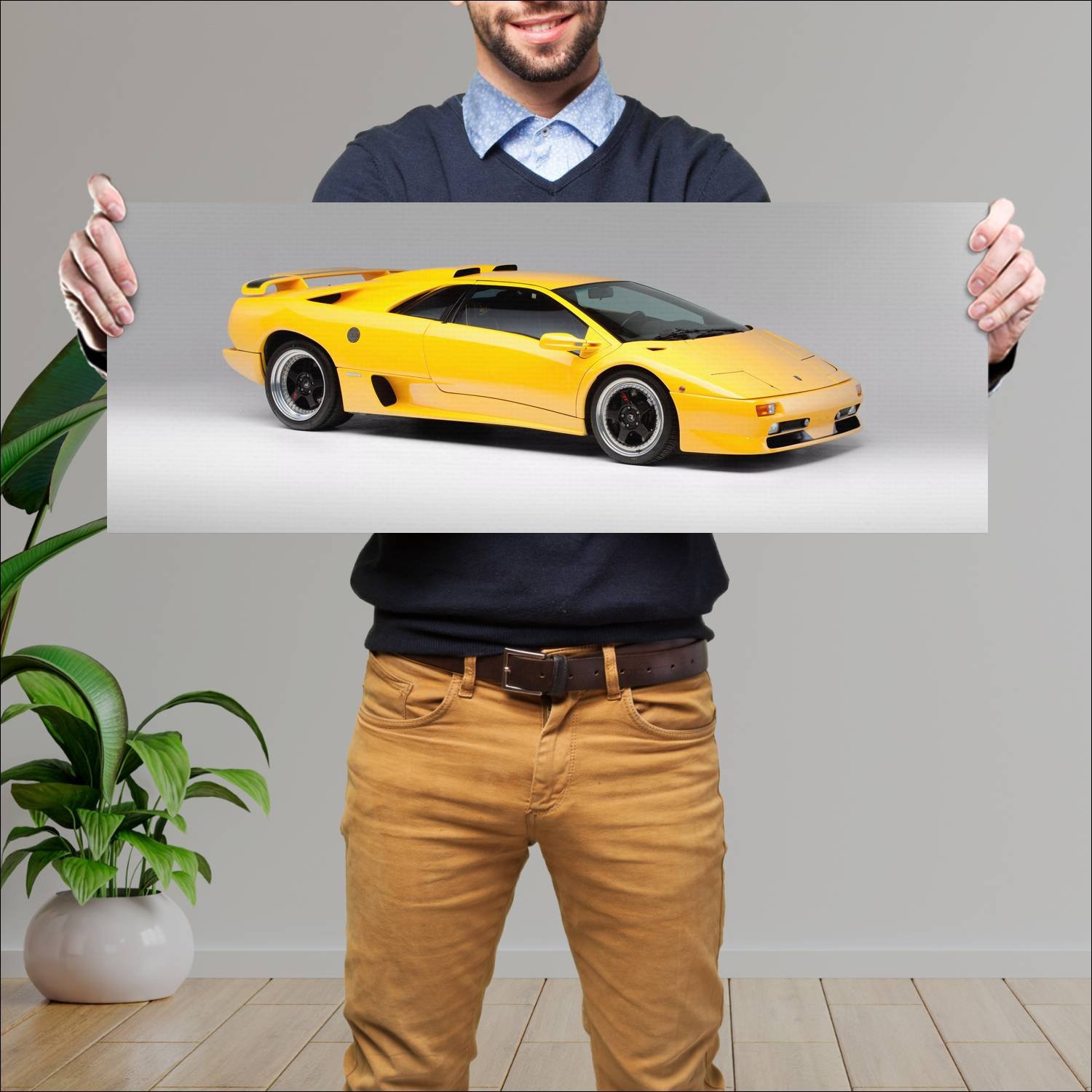 Cuadro grande 30x80cm 1995 lamborghini diablo sv 4 110 Lamborghini