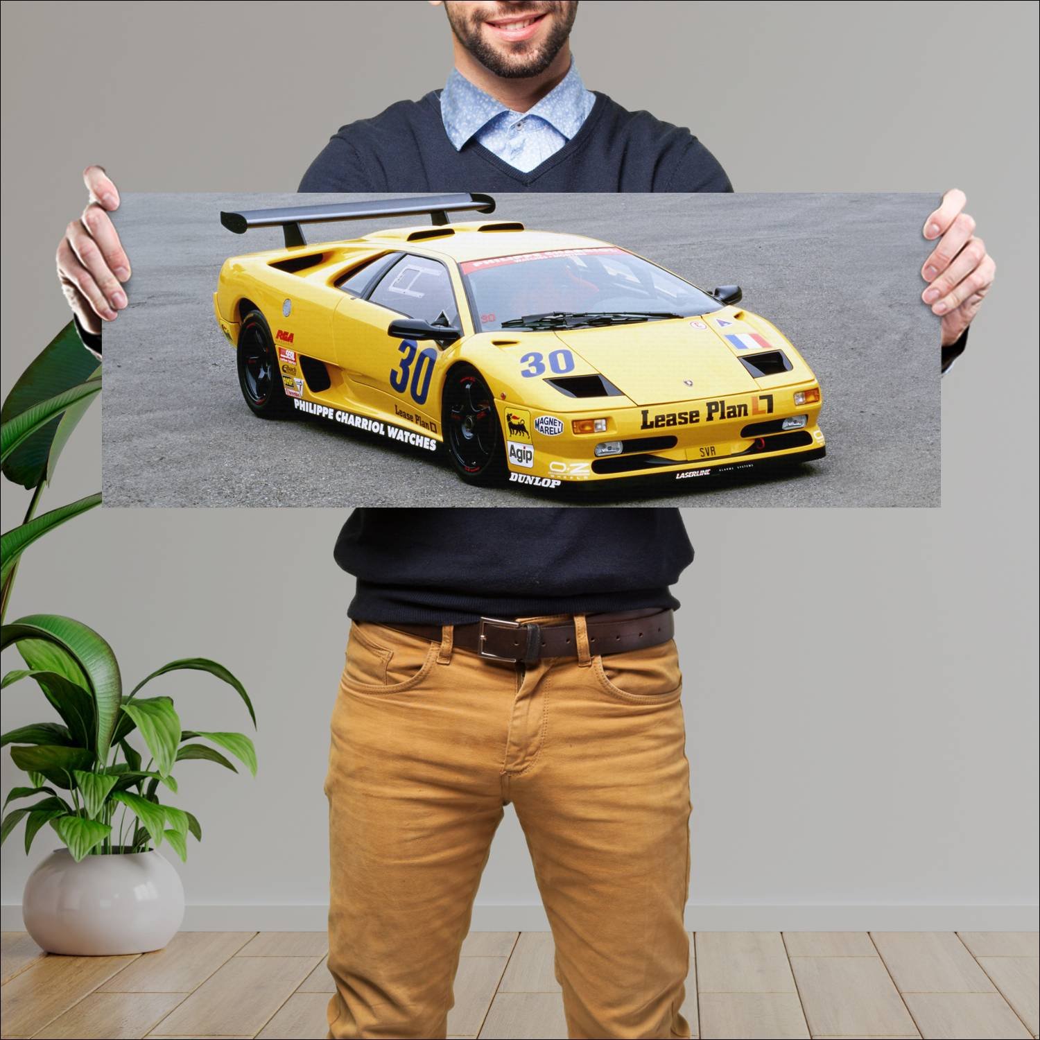 Cuadro grande 30x80cm 1996 lamborghini diablo svr 117 Lamborghini
