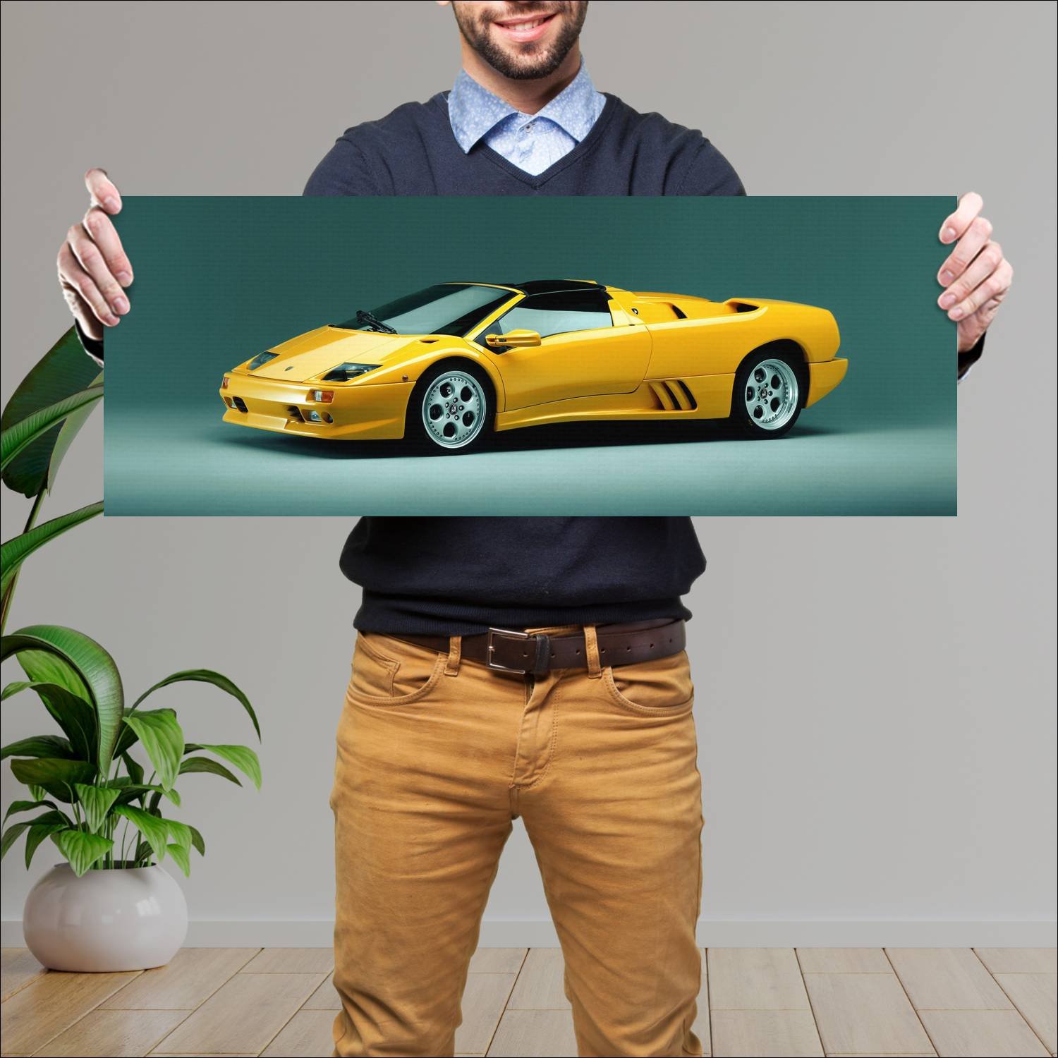 Cuadro grande 30x80cm 1998 lamborghini diablo vt r 123 Lamborghini