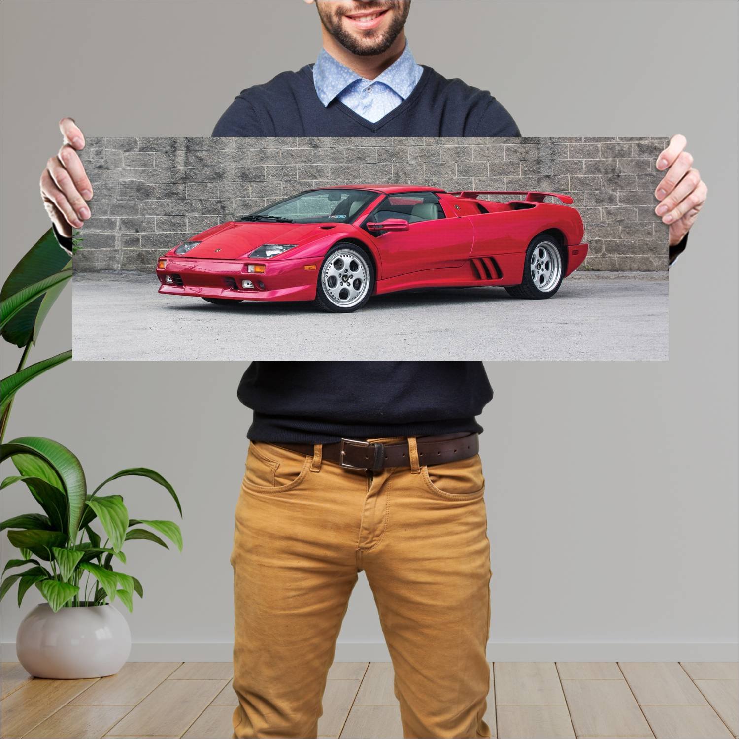 Cuadro grande 30x80cm 1998 lamborghini diablo vt r 125 Lamborghini