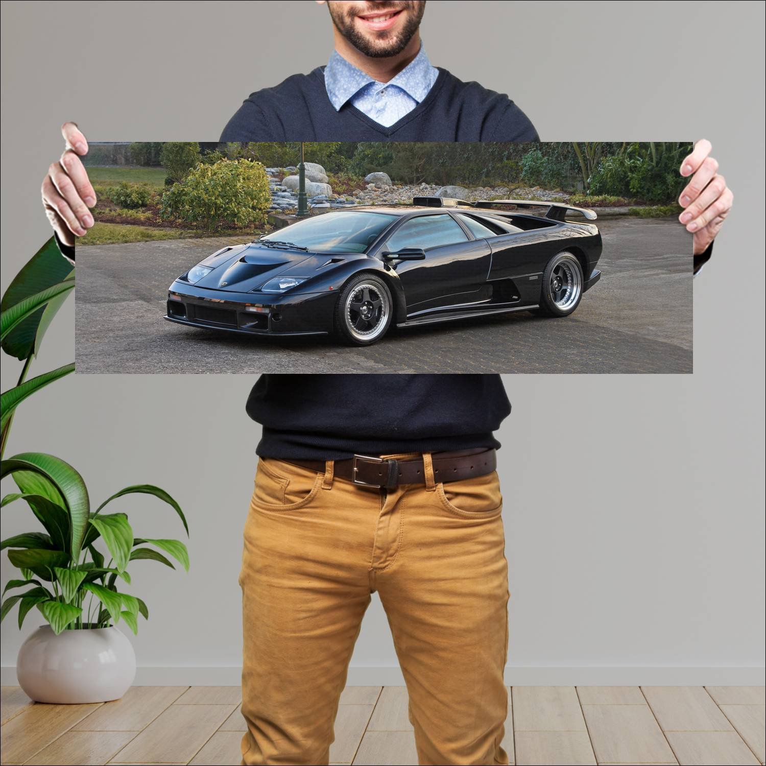 Cuadro grande 30x80cm 1999 lamborghini diablo gt 7 130 Lamborghini