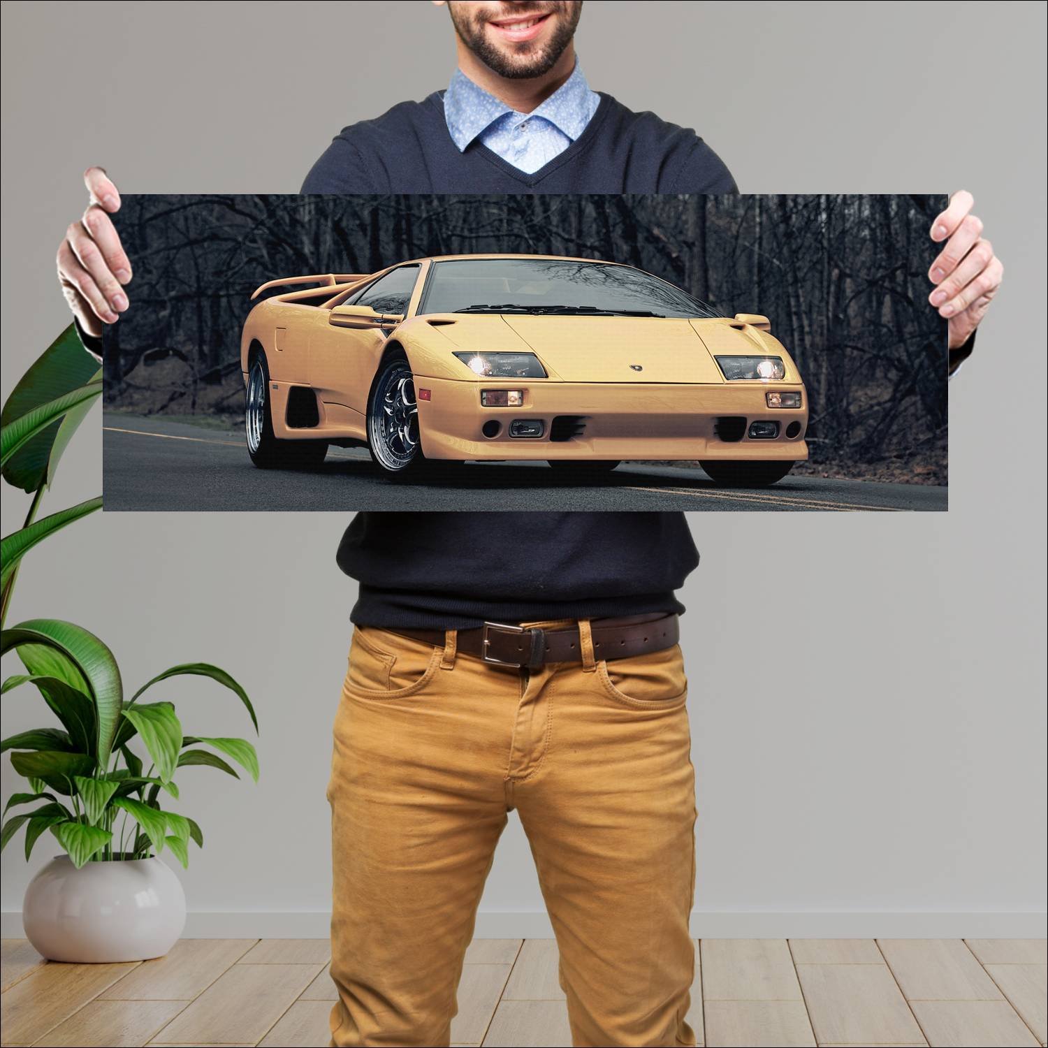 Cuadro grande 30x80cm 1999 lamborghini diablo vt a 131 Lamborghini