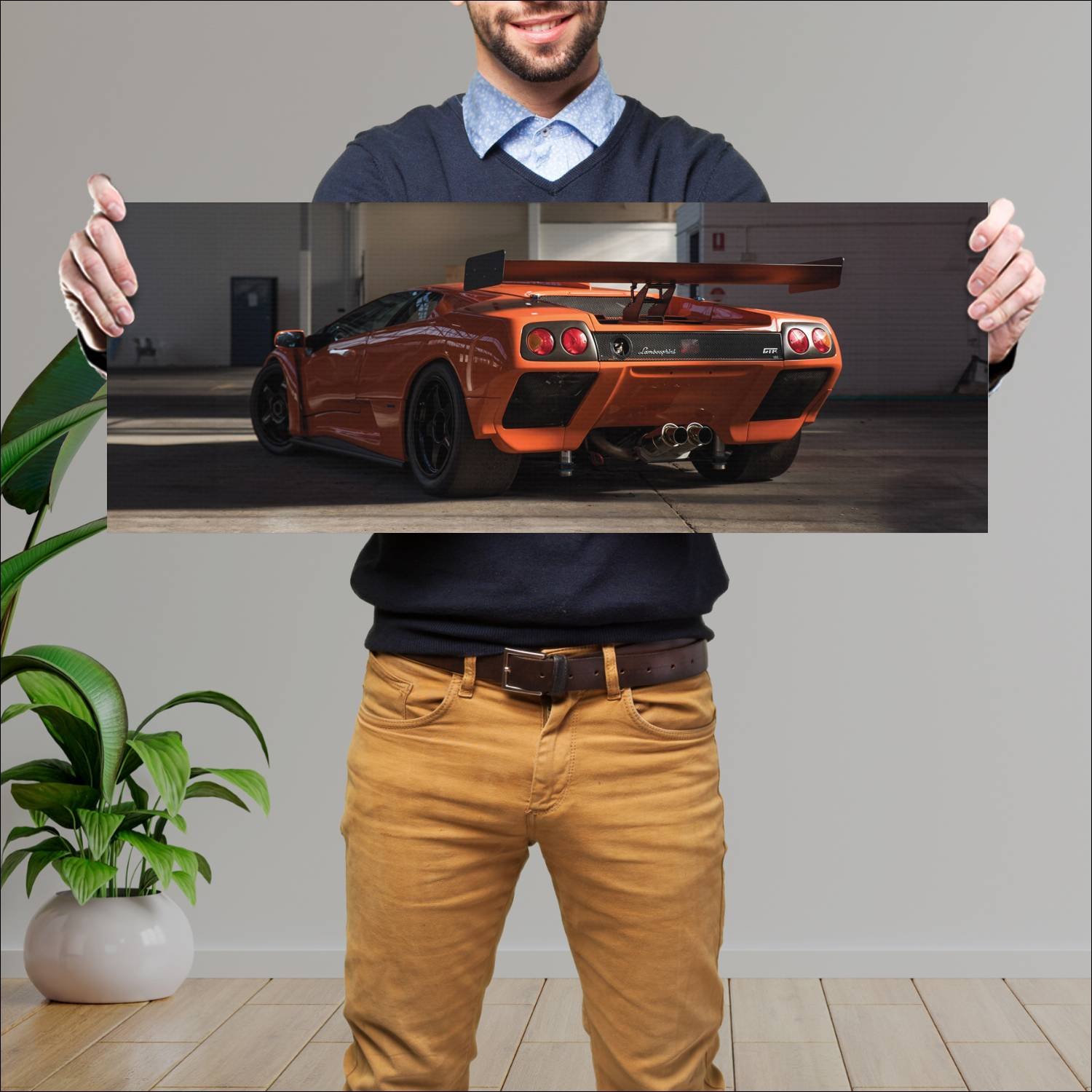 Cuadro grande 30x80cm 2000 lamborghini diablo gtr 134 Lamborghini