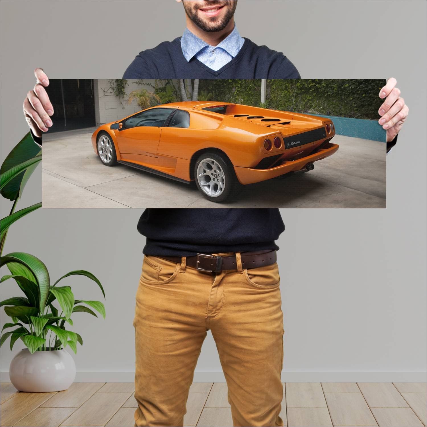 Cuadro grande 30x80cm 2000 lamborghini diablo styl 136 Lamborghini