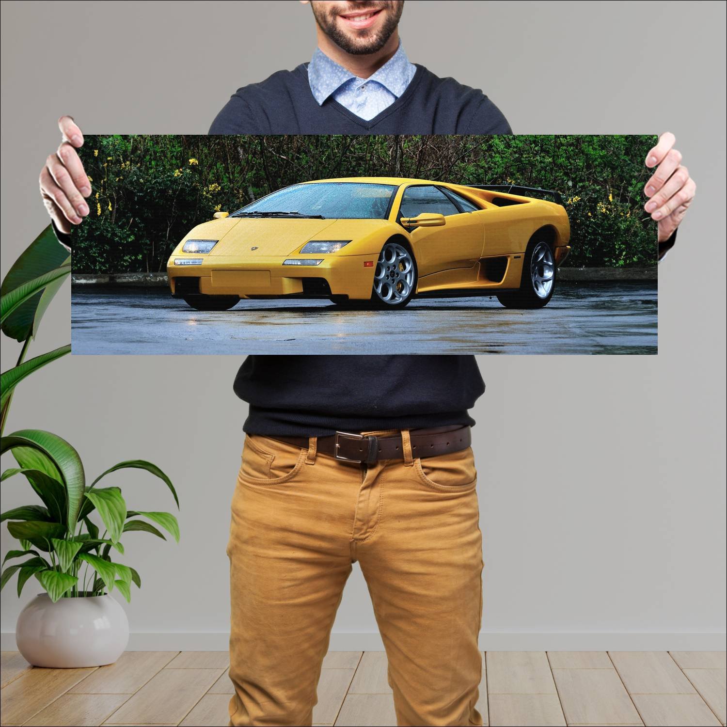 Cuadro grande 30x80cm 2000 lamborghini diablo vt 6 139 Lamborghini