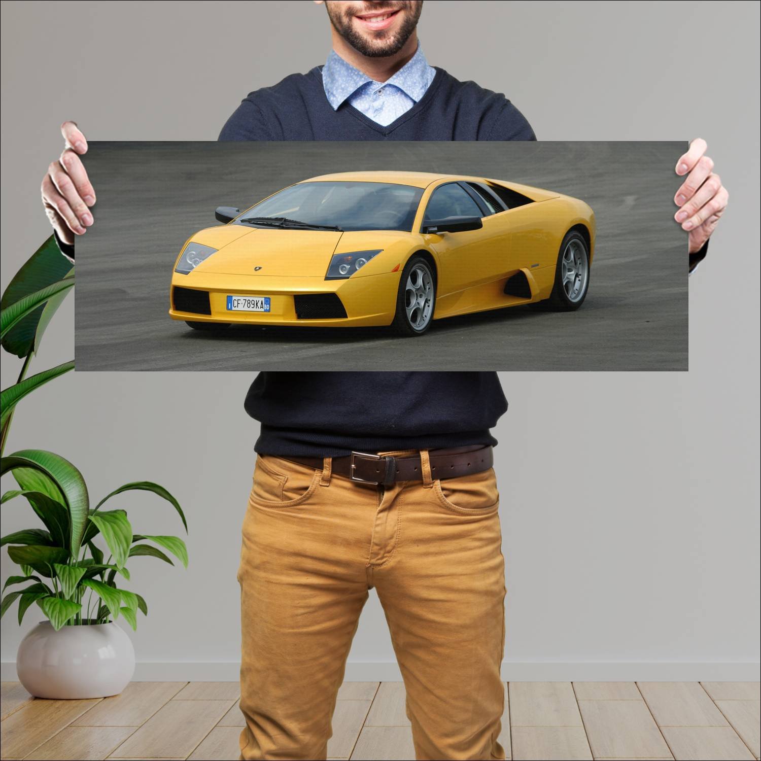 Cuadro grande 30x80cm 2001 lamborghini murcielago 145 Lamborghini