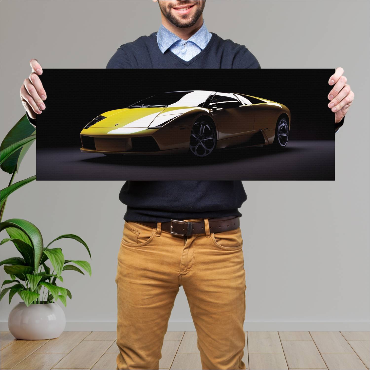 Cuadro grande 30x80cm 2002 lamborghini murcielago 147 Lamborghini
