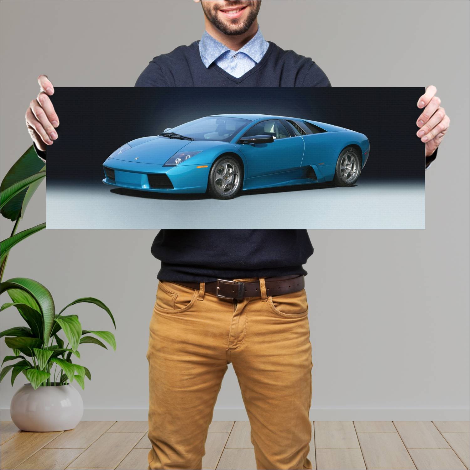 Cuadro grande 30x80cm 2003 lamborghini murcielago 151 Lamborghini