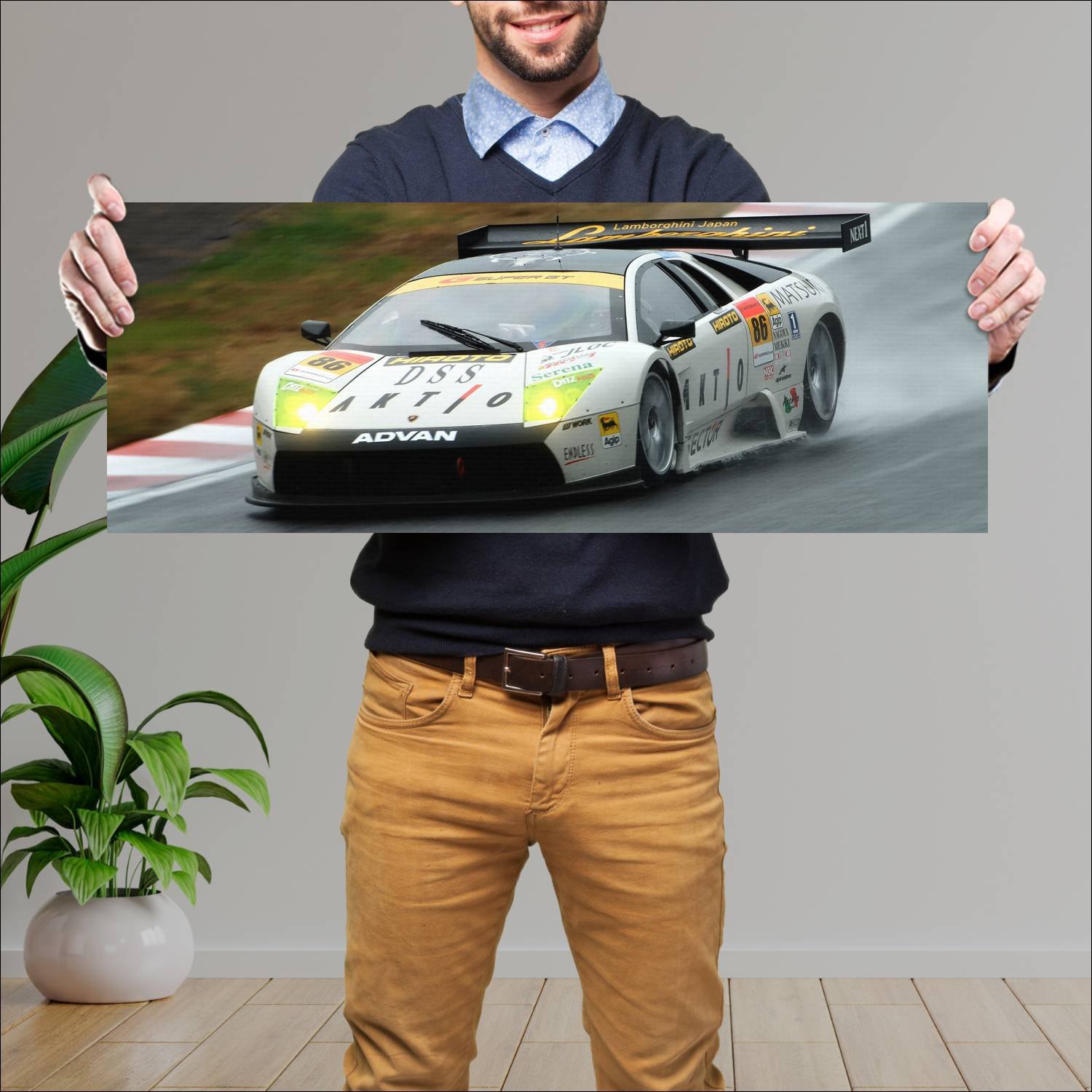 Cuadro grande 30x80cm 2004 lamborghini murcielago 157 Lamborghini