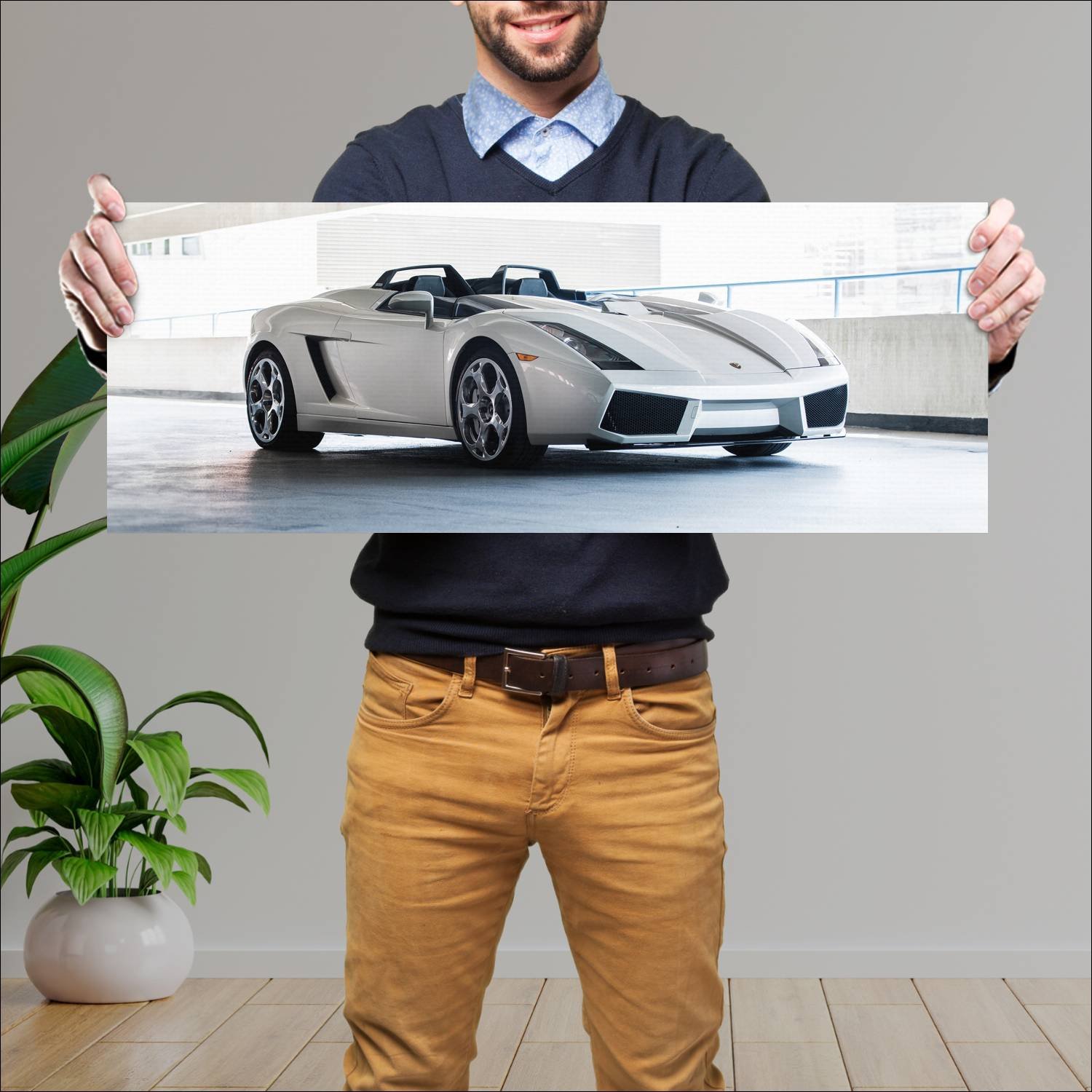Cuadro grande 30x80cm 2005 lamborghini concept s 4 161 Lamborghini