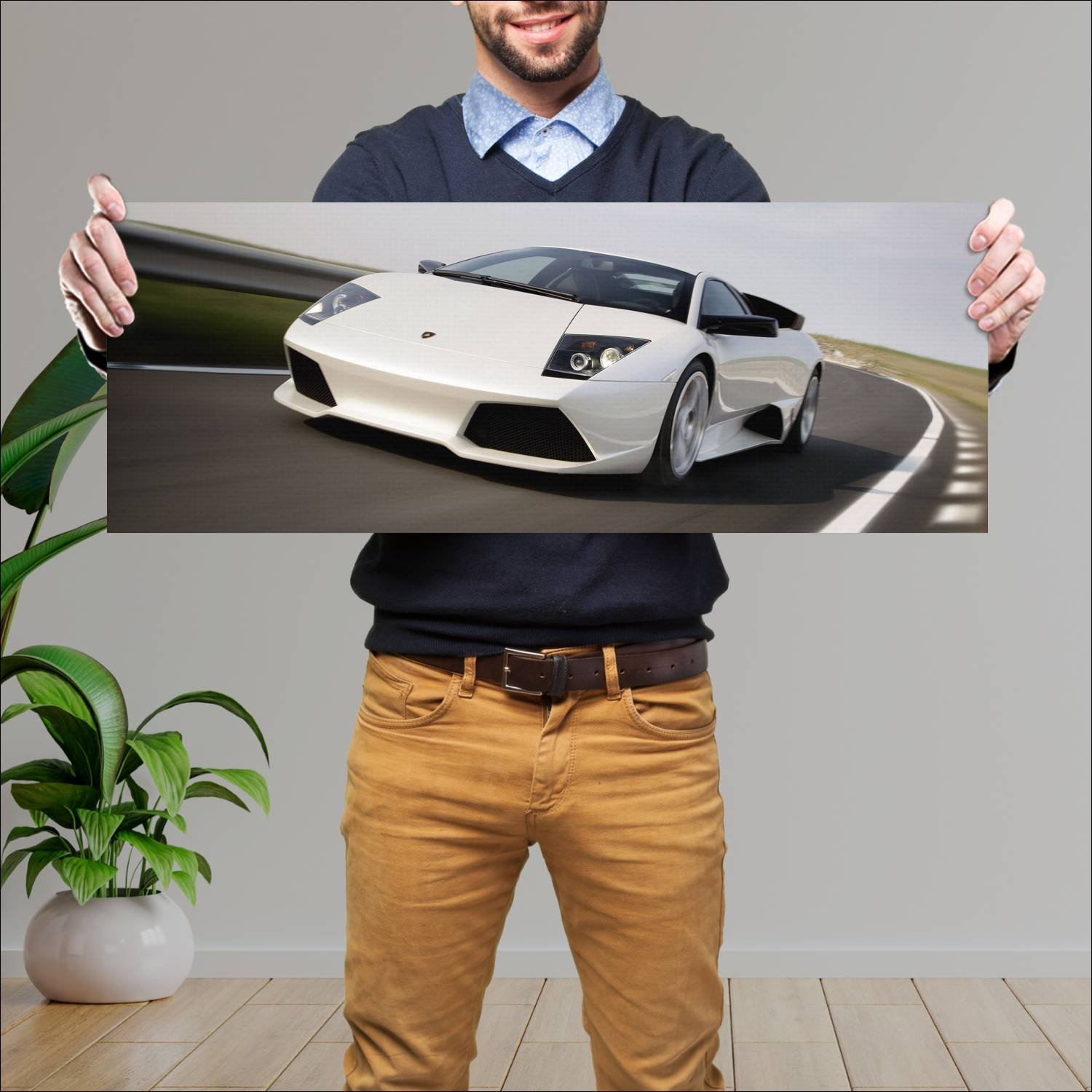 Cuadro grande 30x80cm 2006 lamborghini murcielago 170 Lamborghini