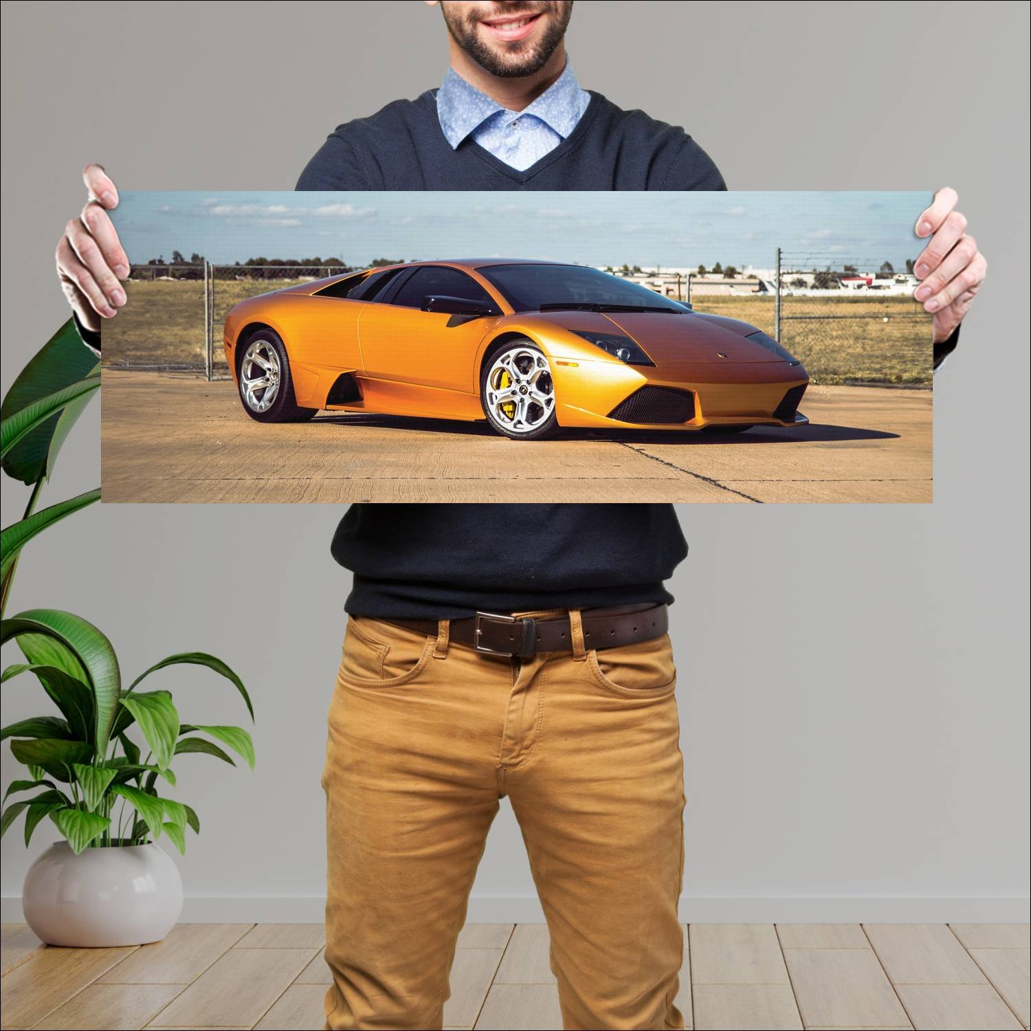 Cuadro grande 30x80cm 2006 lamborghini murcielago 177 Lamborghini
