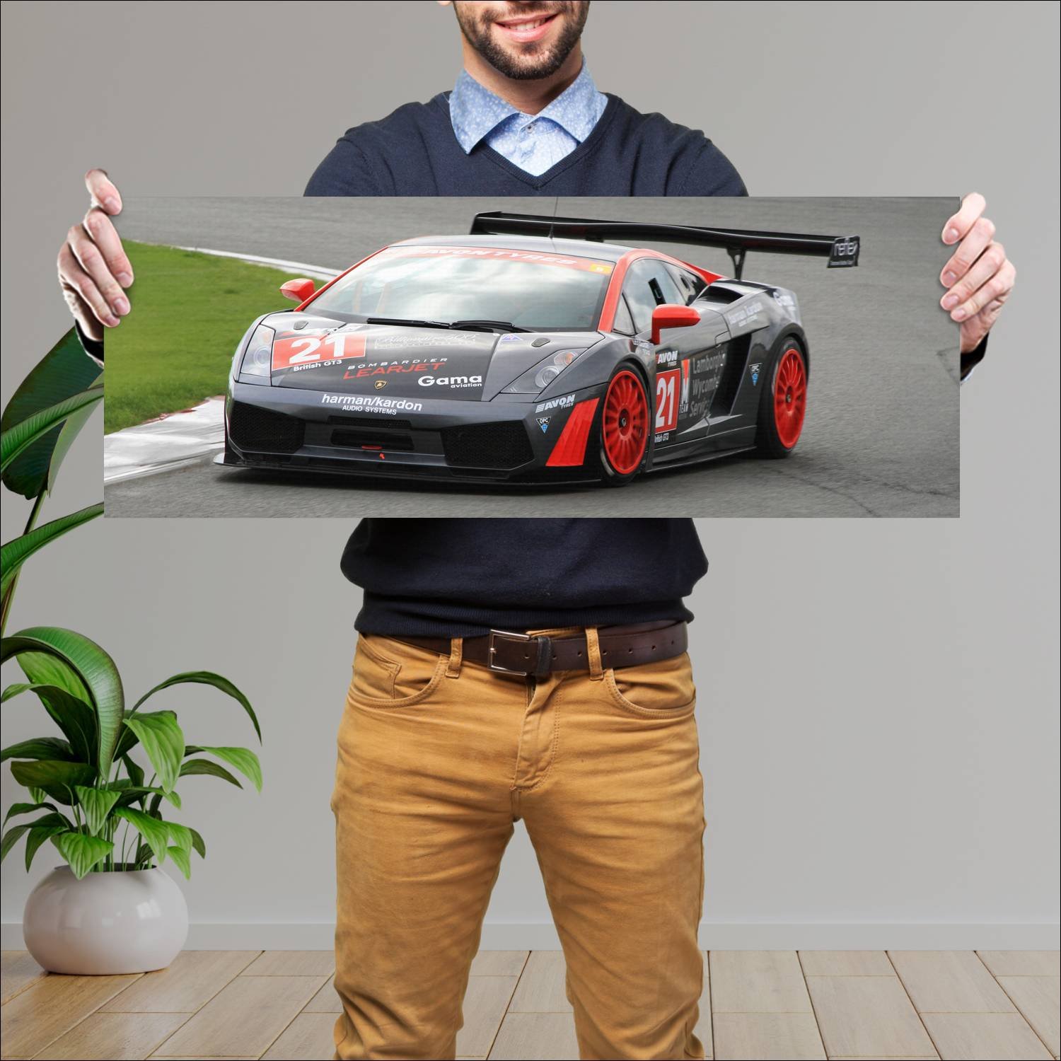 Cuadro grande 30x80cm 2007 lamborghini gallardo gt 180 Lamborghini
