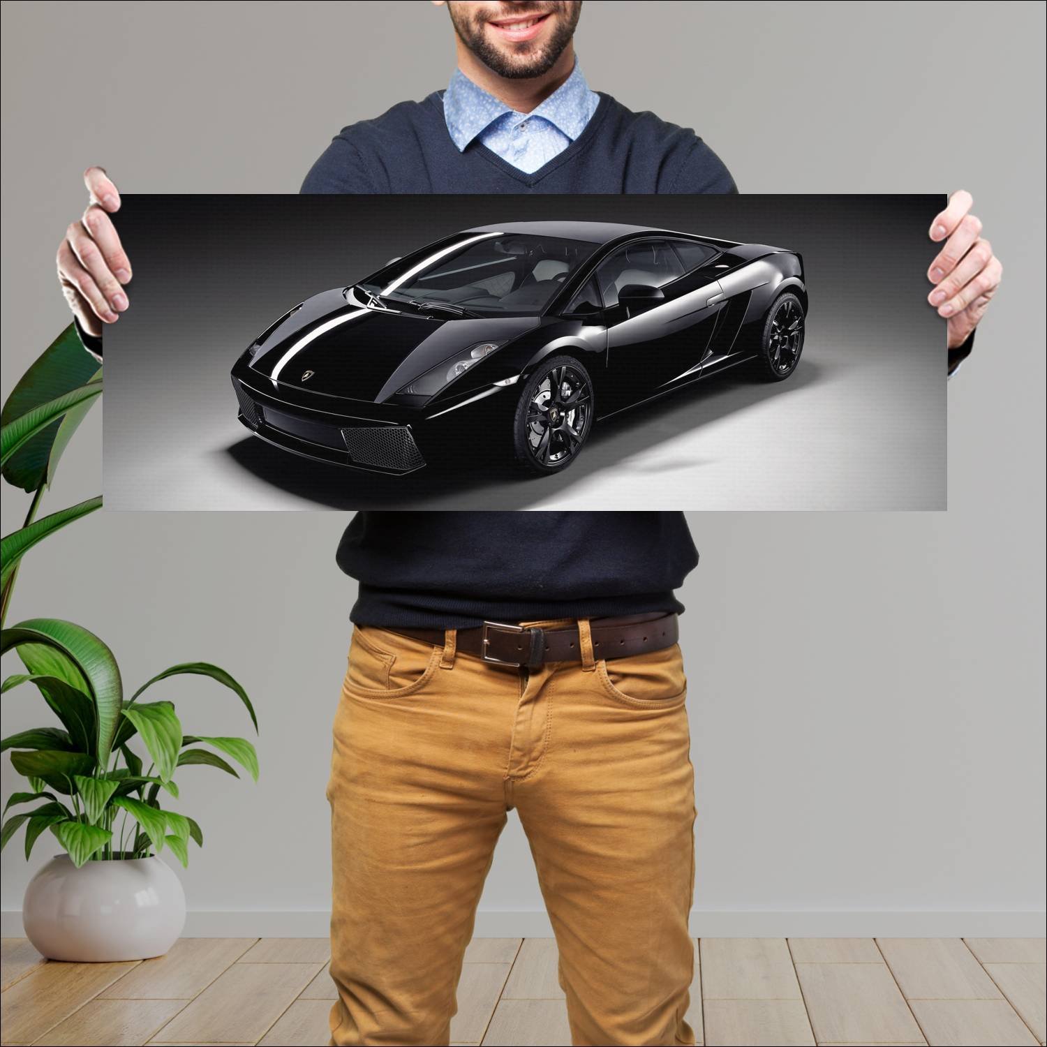 Cuadro grande 30x80cm 2007 lamborghini gallardo ne 181 Lamborghini