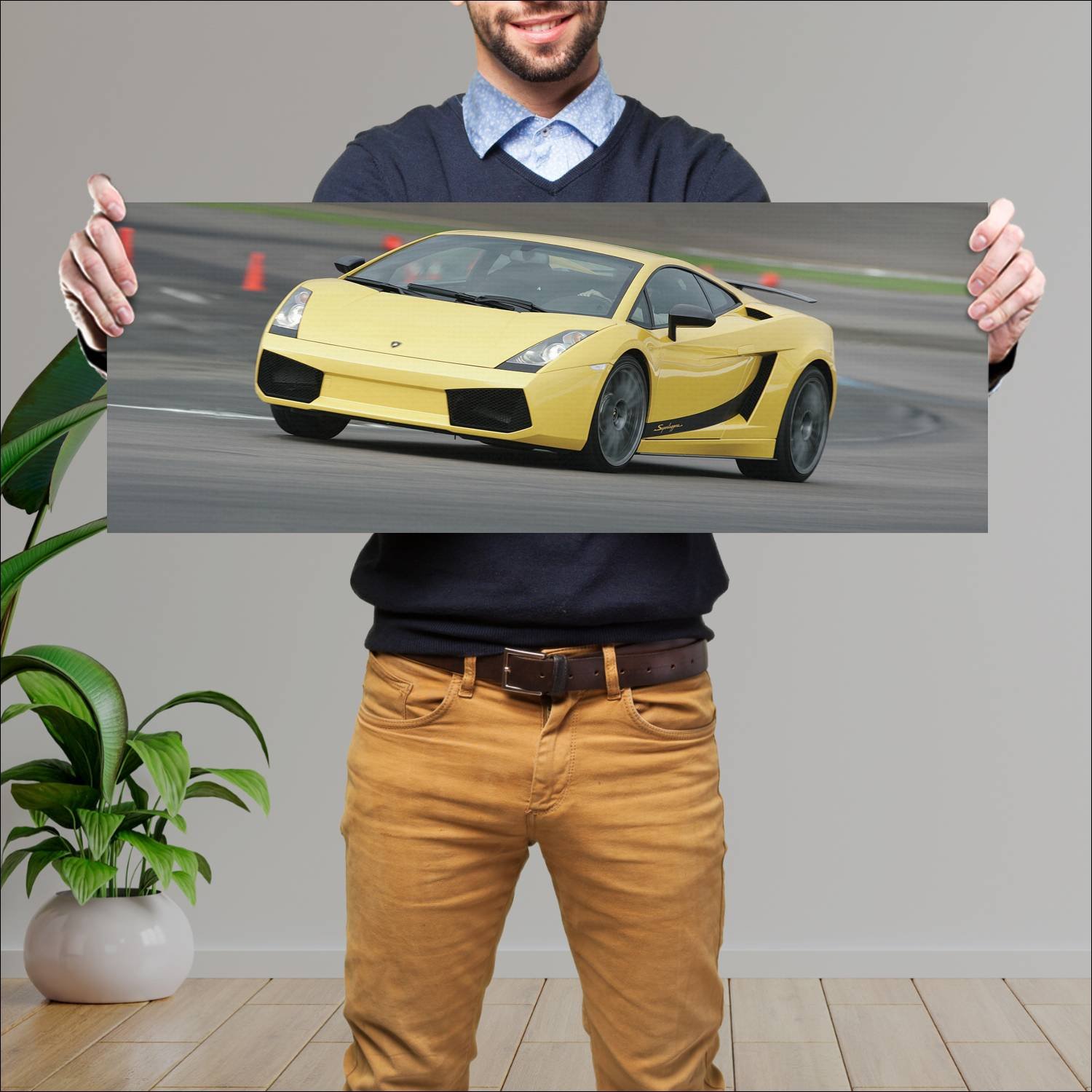 Cuadro grande 30x80cm 2007 lamborghini gallardo su 184 Lamborghini