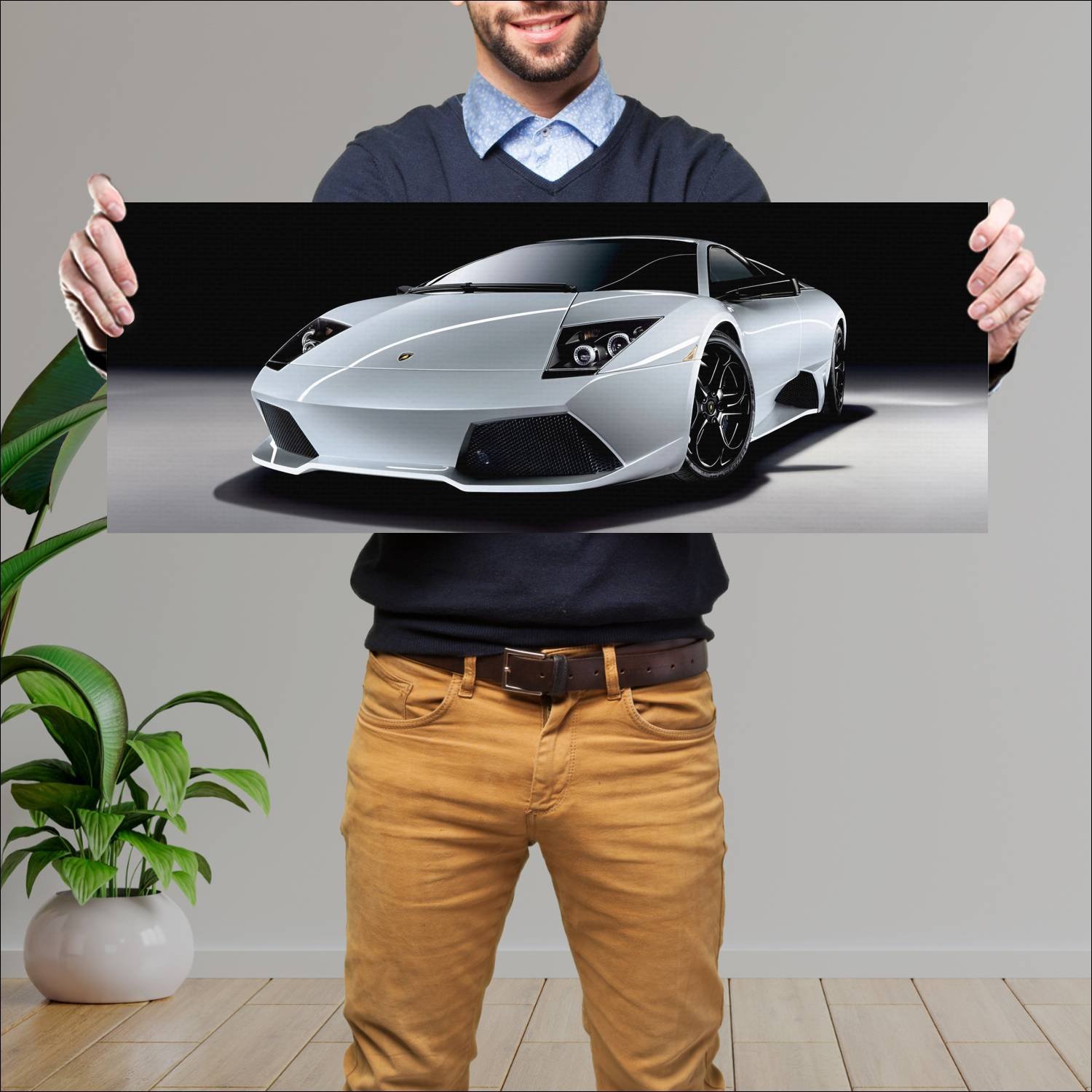 Cuadro grande 30x80cm 2007 lamborghini murcielago 190 Lamborghini