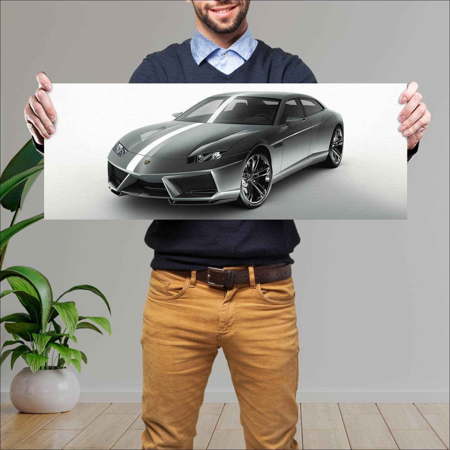 Cuadro grande 30x80cm 2008 lamborghini estoque 149 191 Lamborghini