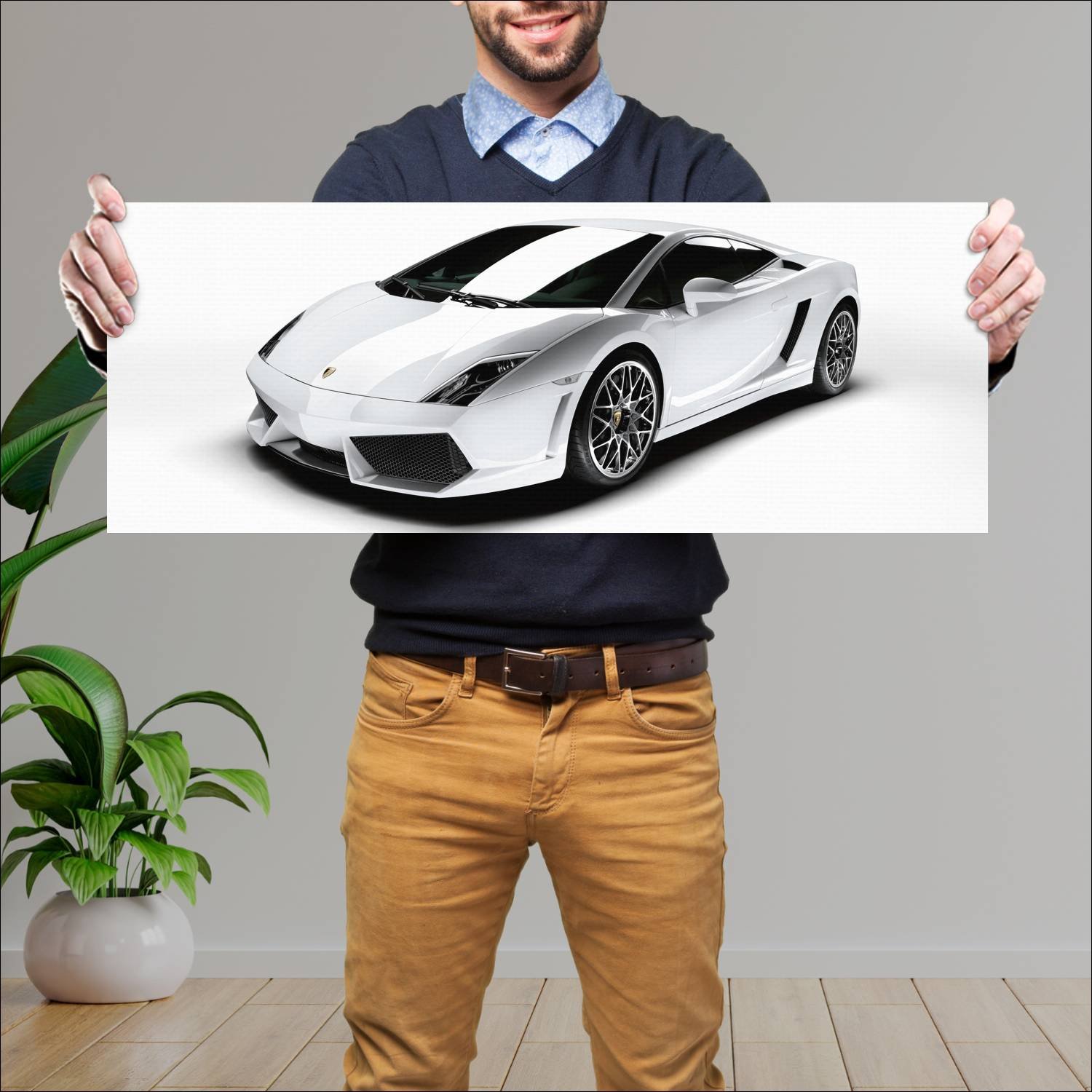 Cuadro grande 30x80cm 2008 lamborghini gallardo lp 192 Lamborghini