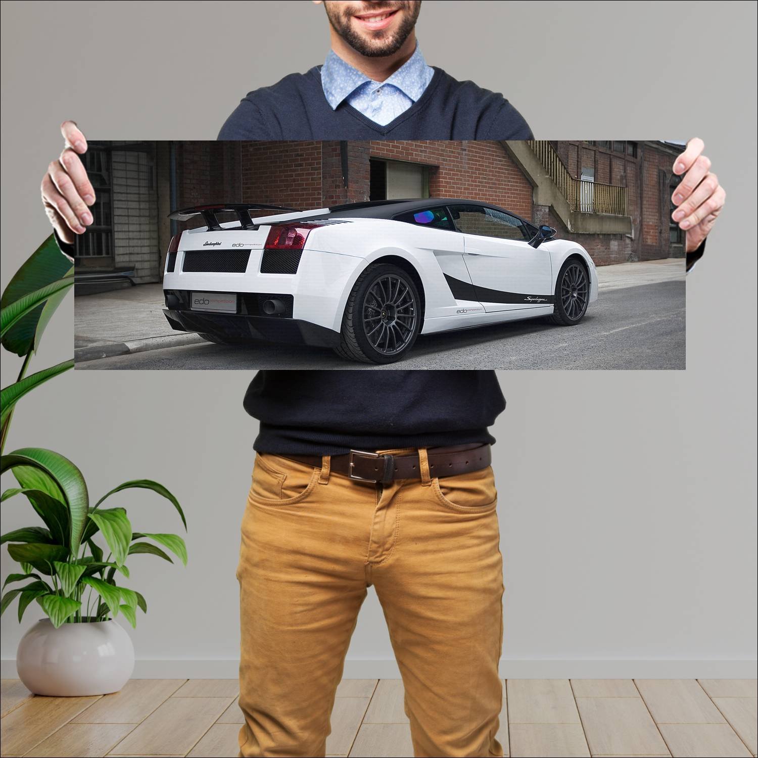 Cuadro grande 30x80cm 2008 lamborghini gallardo su 196 Lamborghini