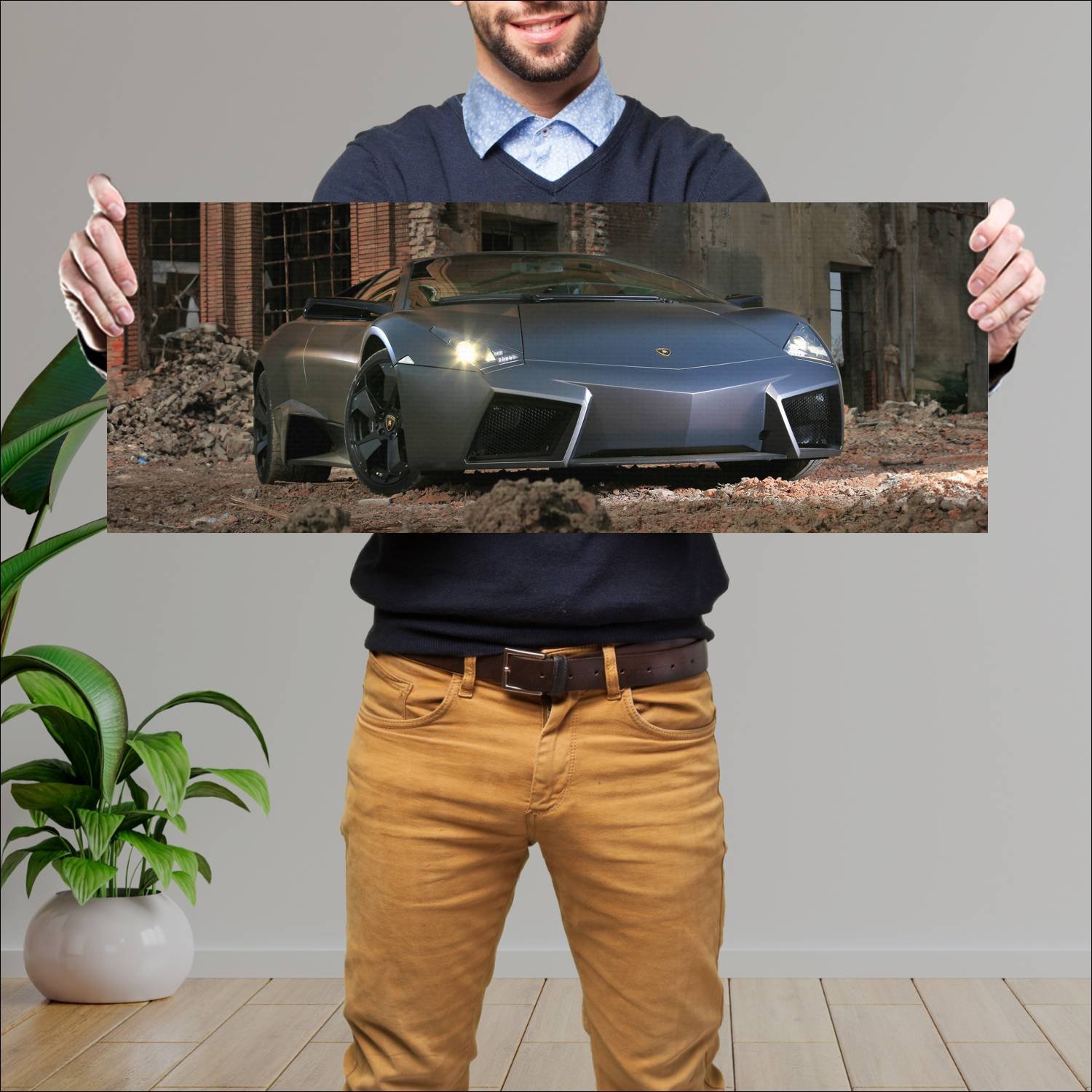 Cuadro grande 30x80cm 2008 lamborghini reventon 47 202 Lamborghini