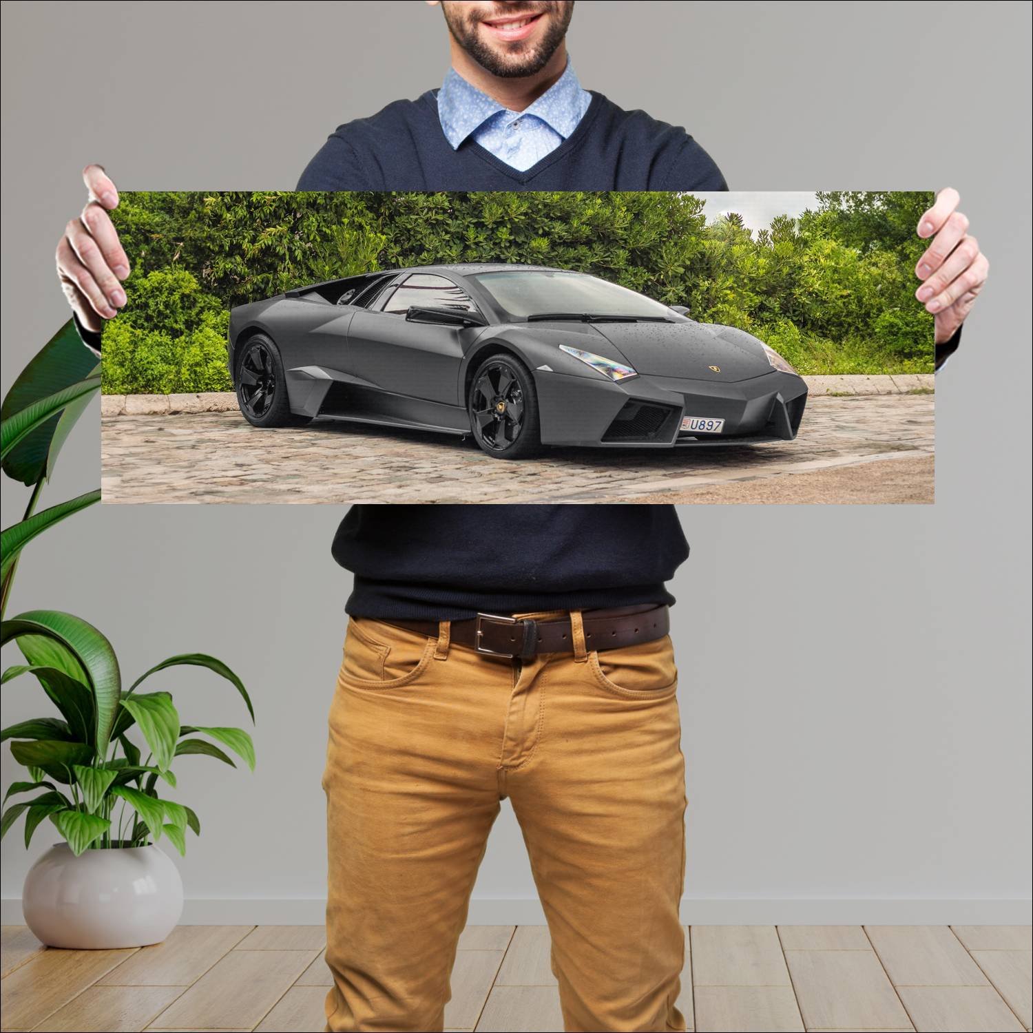 Cuadro grande 30x80cm 2008 lamborghini reventon 77 203 Lamborghini