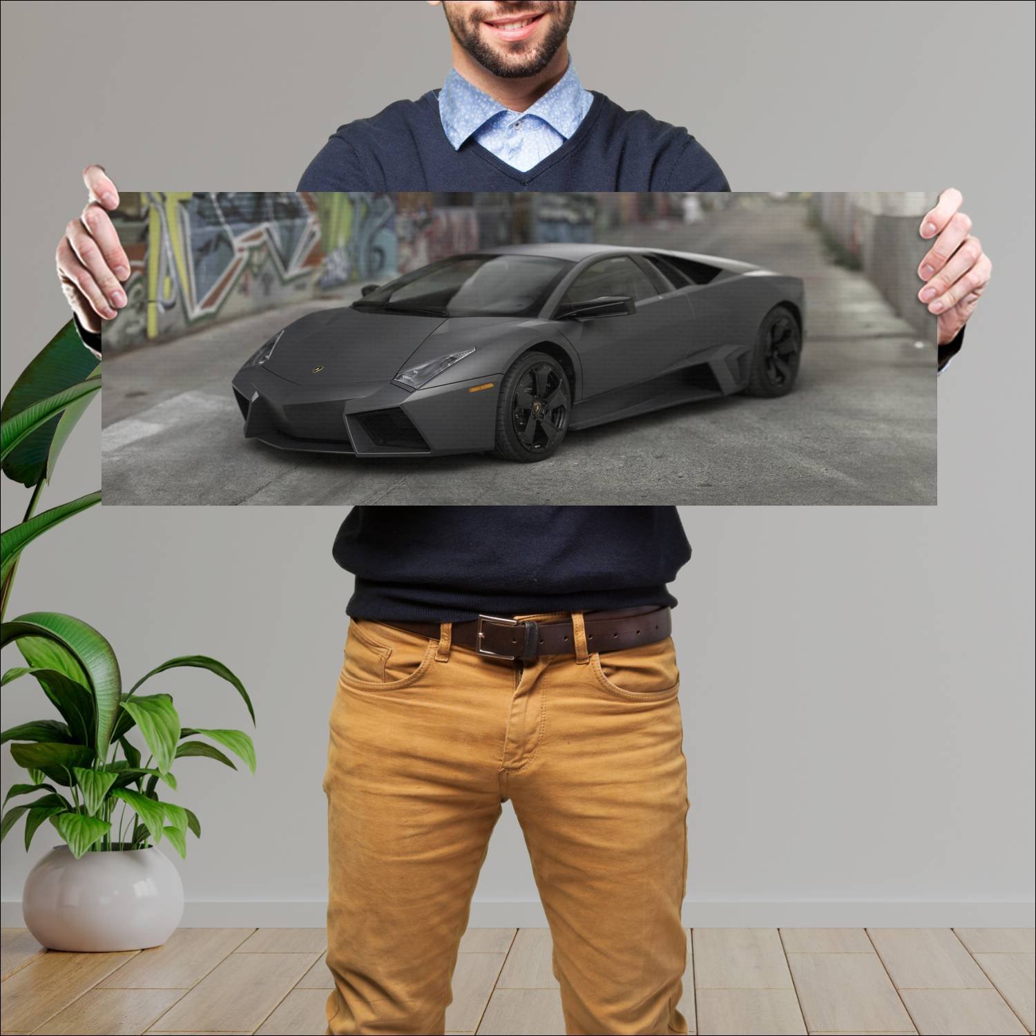 Cuadro grande 30x80cm 2008 lamborghini reventon us 204 Lamborghini