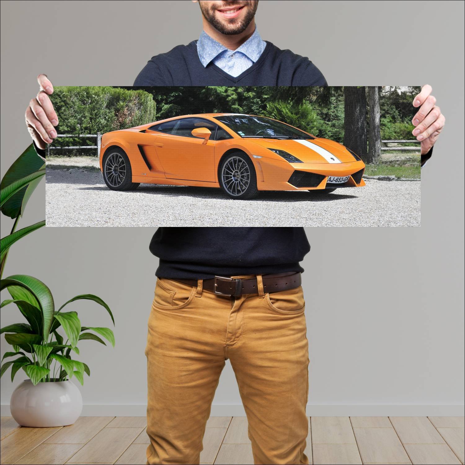 Cuadro grande 30x80cm 2009 lamborghini gallardo lp 206 Lamborghini