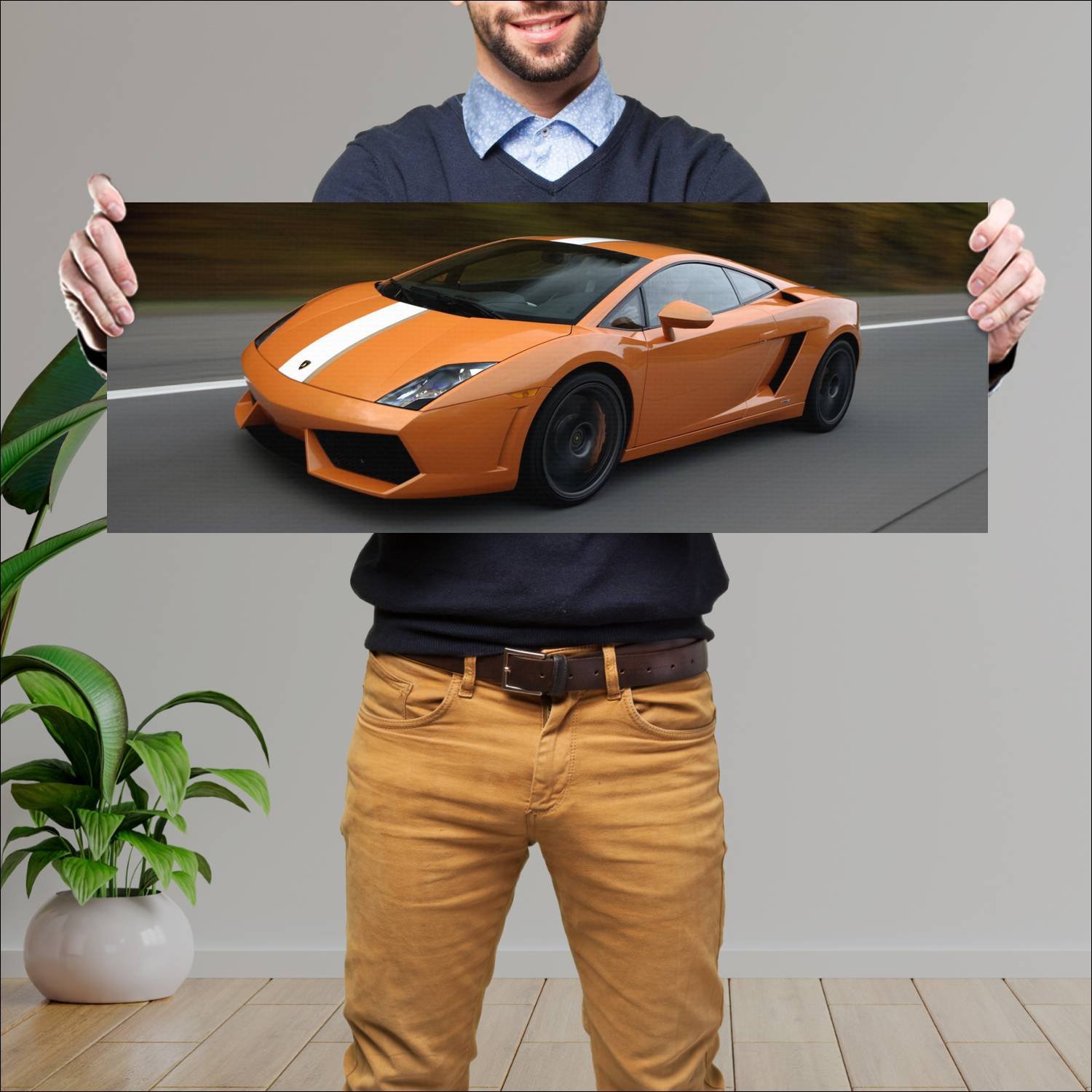 Cuadro grande 30x80cm 2009 lamborghini gallardo lp 207 Lamborghini