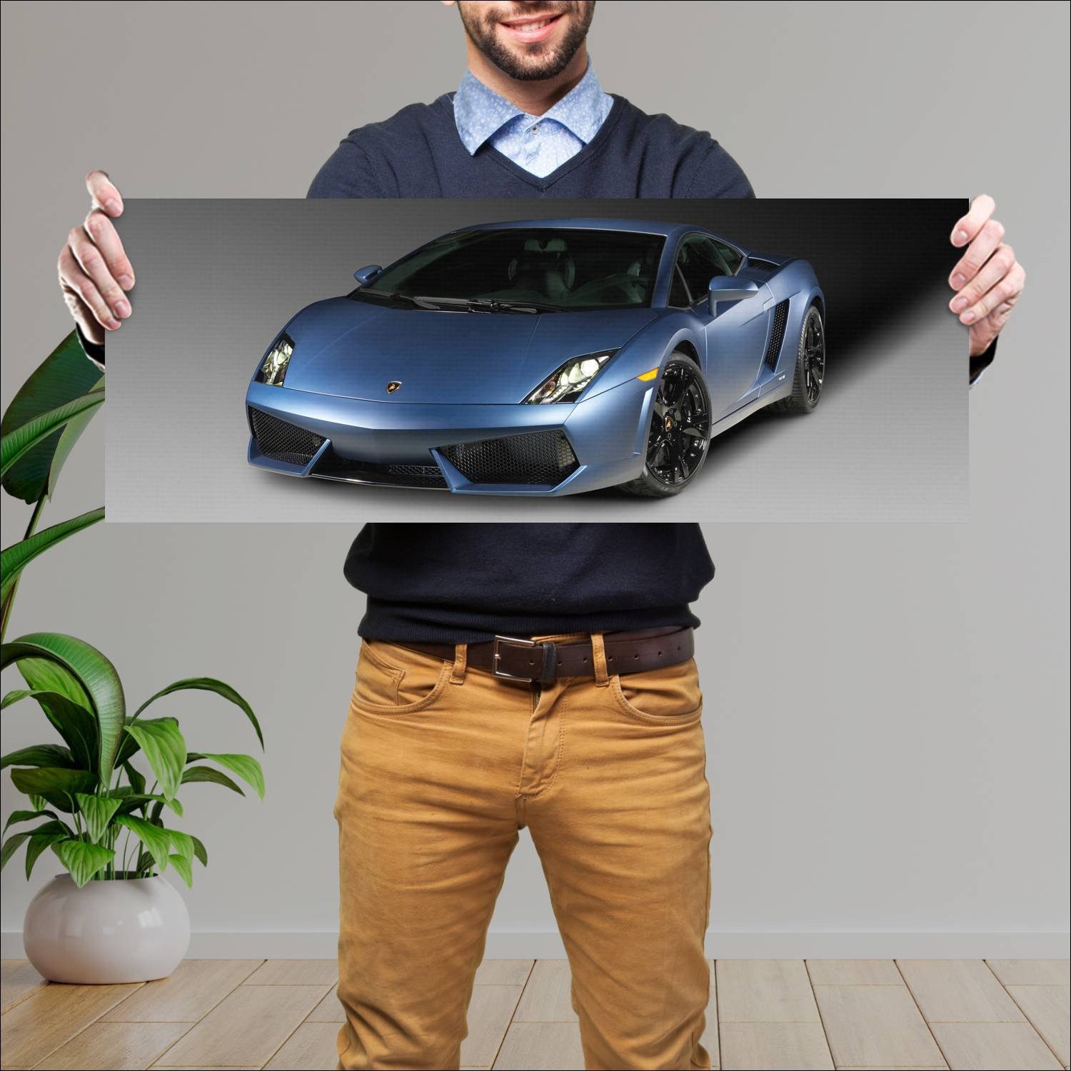 Cuadro grande 30x80cm 2009 lamborghini gallardo lp 208 Lamborghini