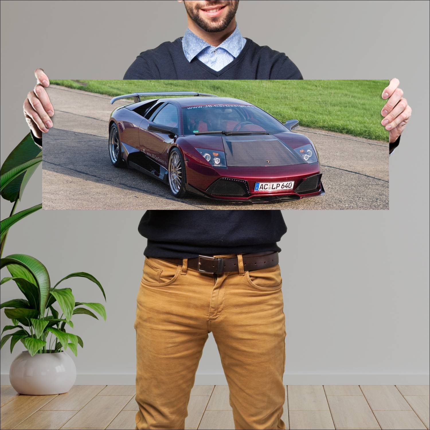 Cuadro grande 30x80cm 2009 lamborghini murcielago 211 Lamborghini