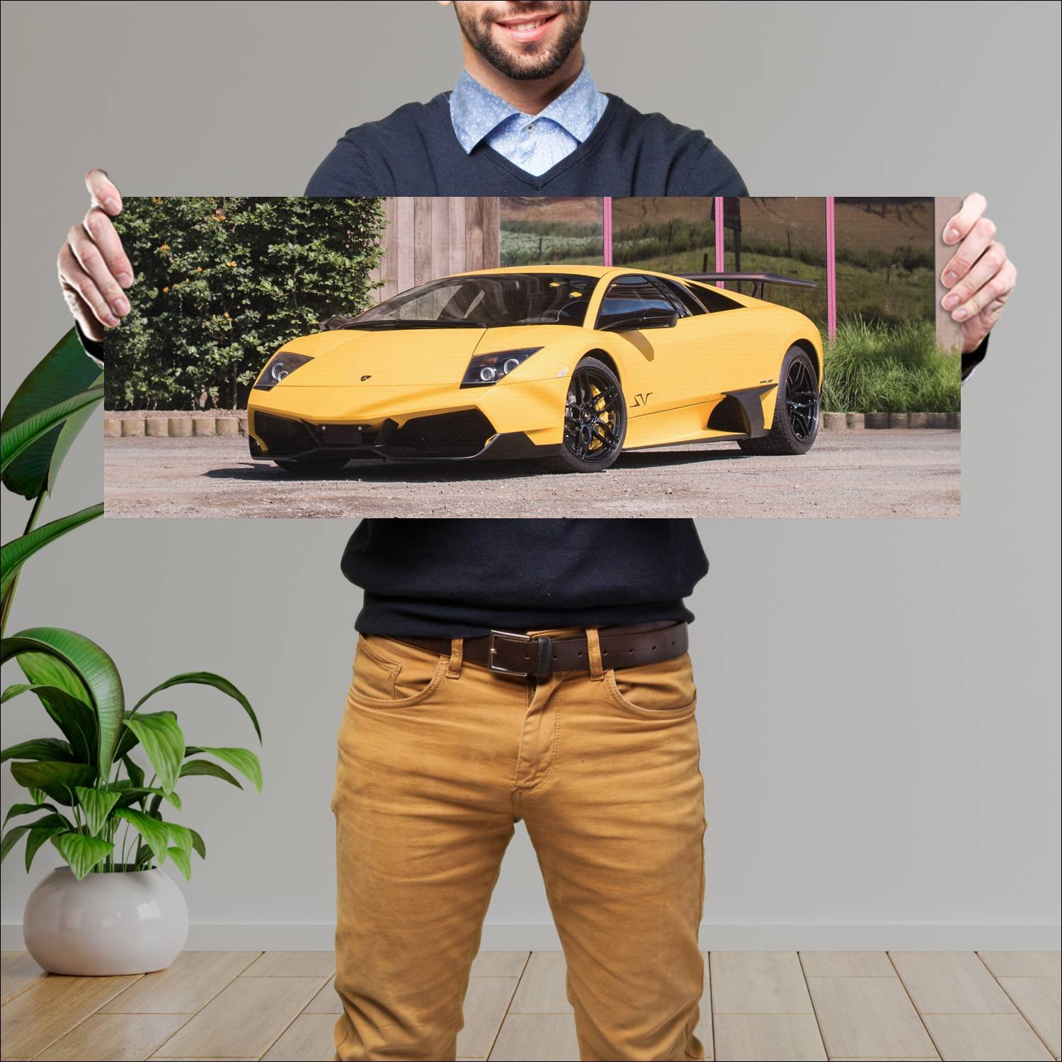 Cuadro grande 30x80cm 2009 lamborghini murcielago 212 Lamborghini