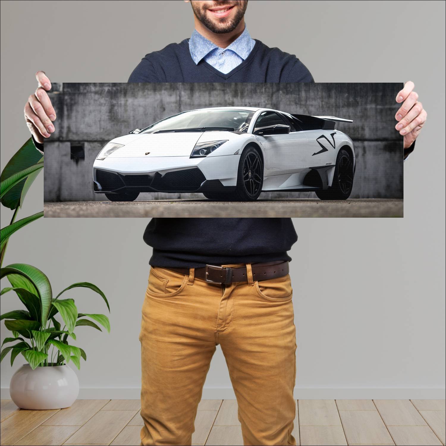 Cuadro grande 30x80cm 2009 lamborghini murcielago 213 Lamborghini